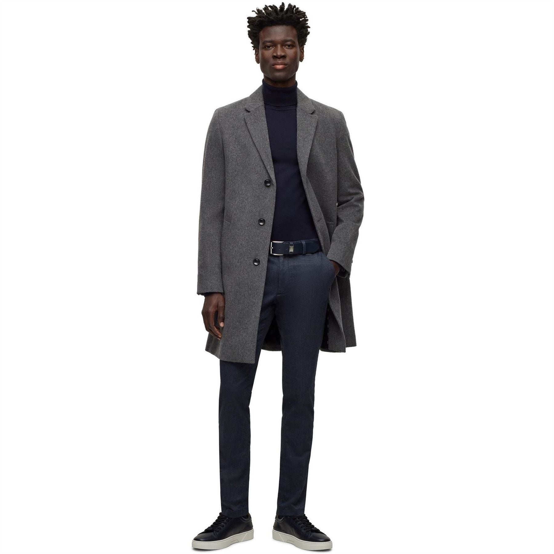 Boss Kaito1 Solid Patterned Straight Trousers