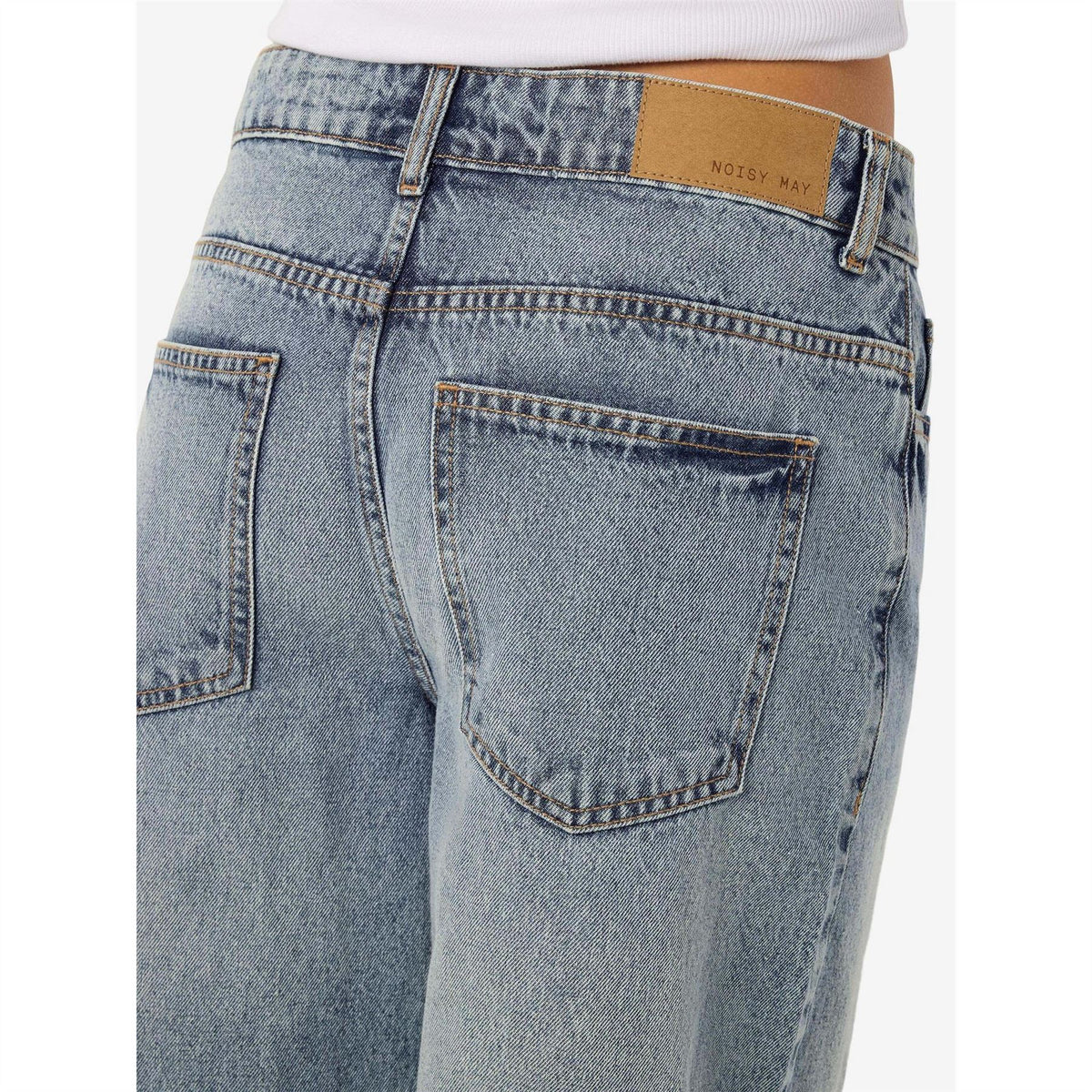 Noisy May Mindie Medium Wash Denim Bermuda Shorts