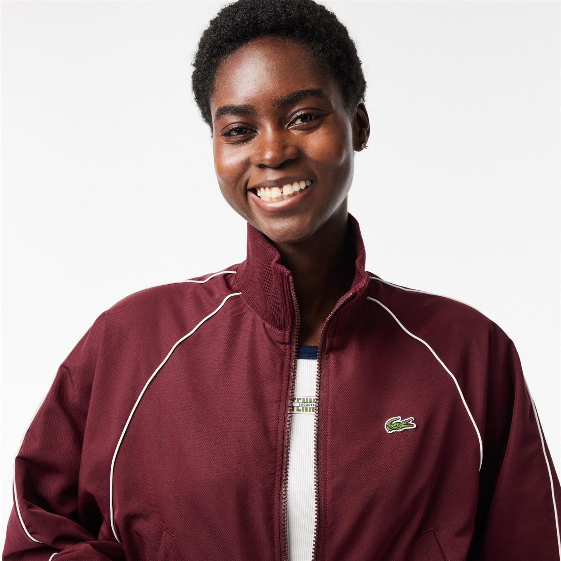 Lacoste Full Zip Long Sleeve Athletic Top