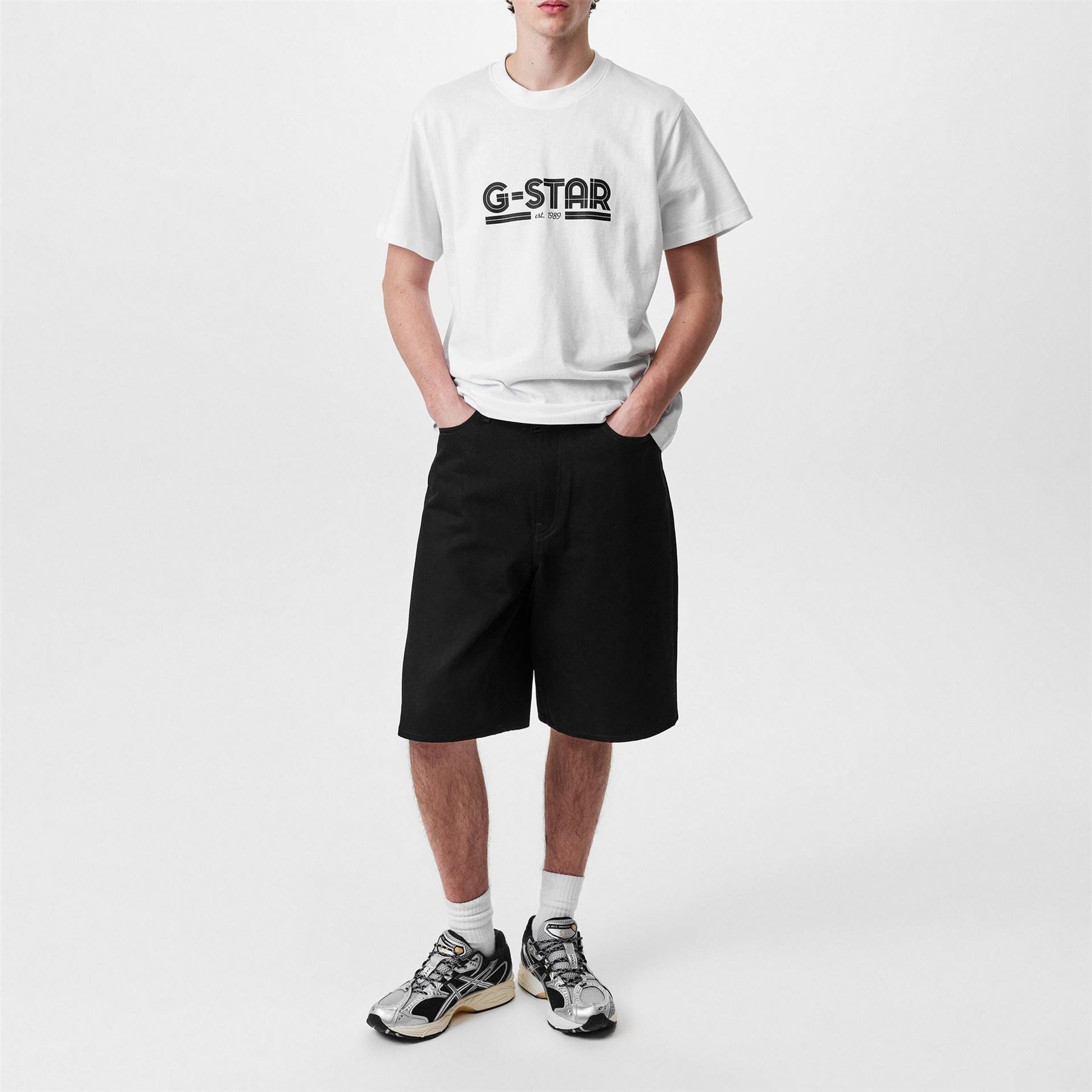 G Star Line Script Lettering Regular Fit T-Shirt