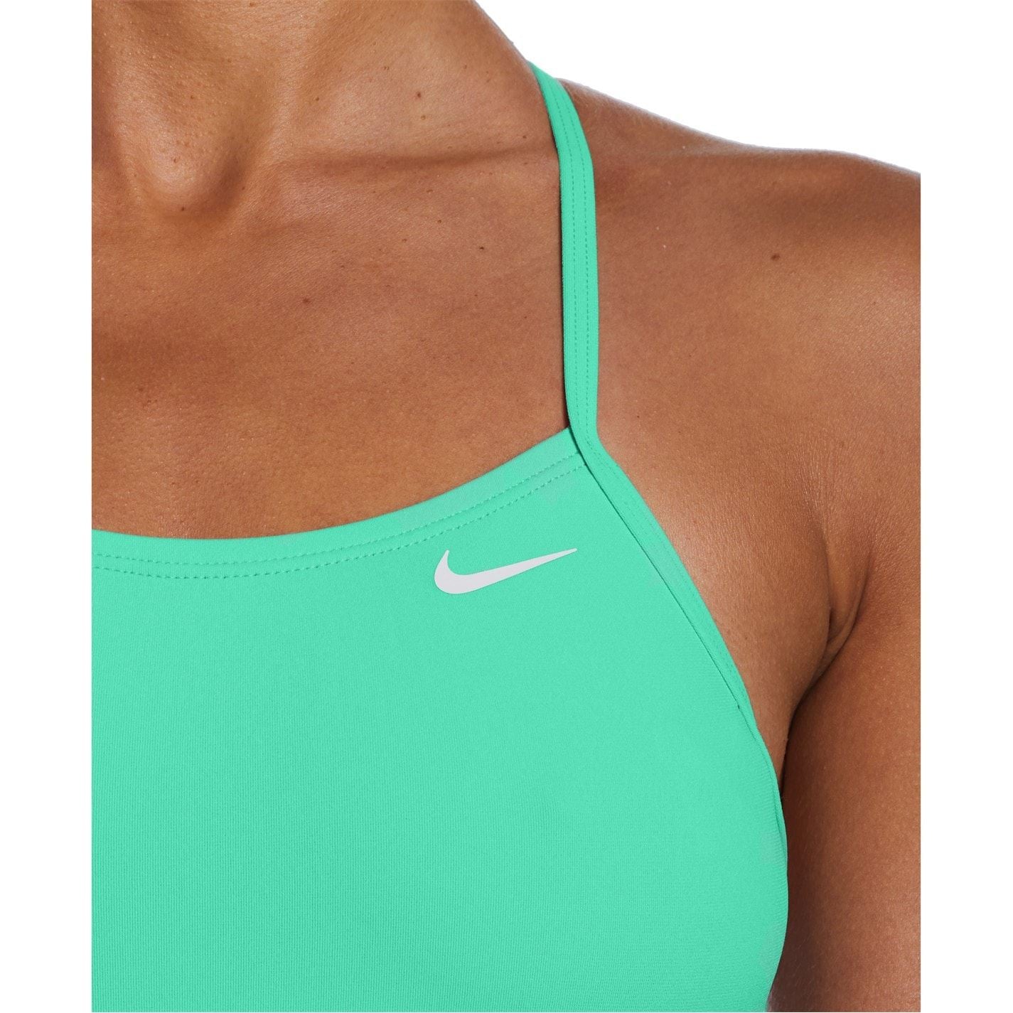 Nike Swim Hydrastrong Lace Up Tie Back One Piece Swimsuit