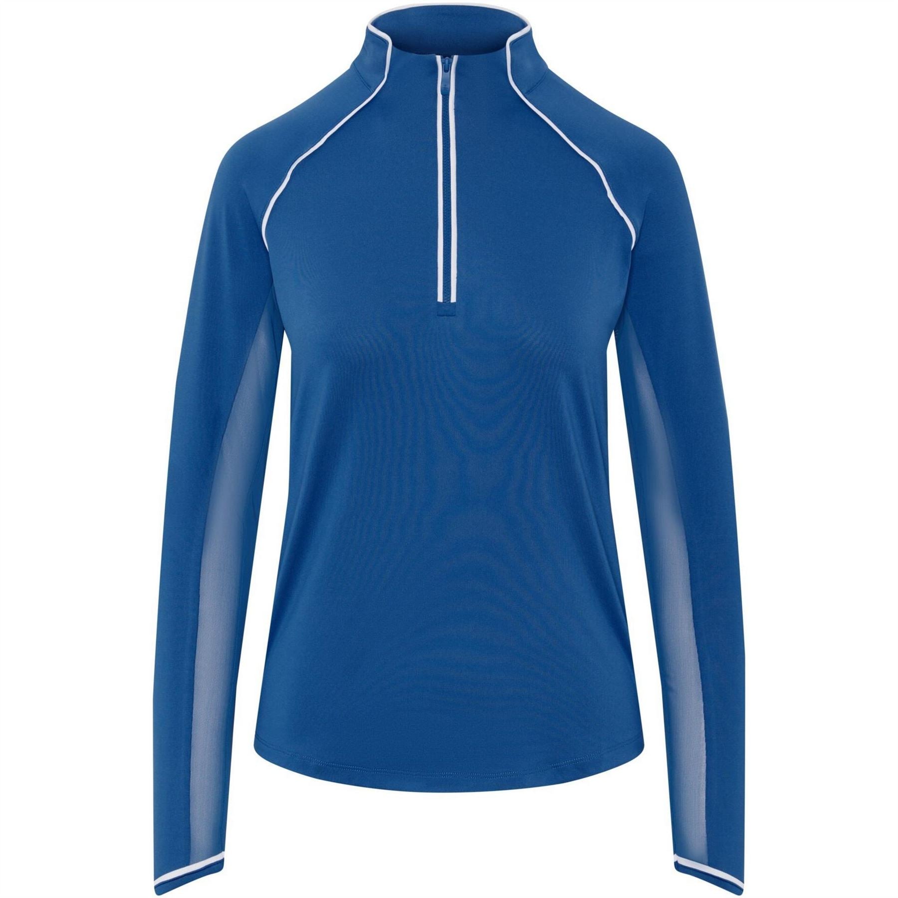 Original Penguin Womens Long Sleeve Solid Sun Quarter Zip Top