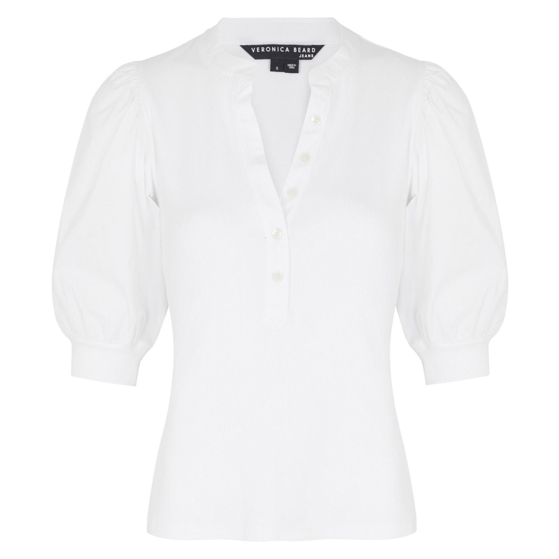 Veronica Beard Ss Coralee Button Top