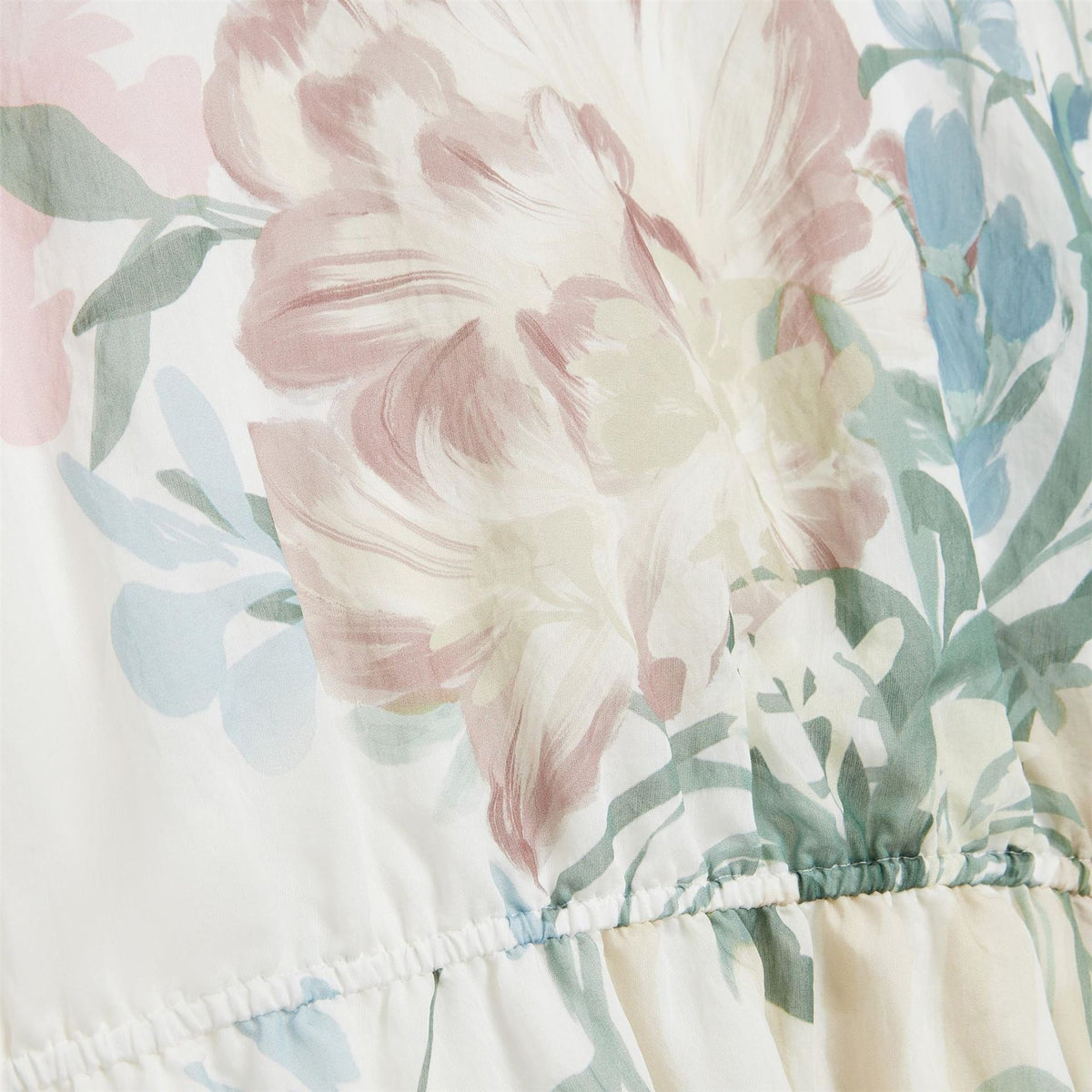 Ted Baker Baker Soft Blooms Puff Sleeve Peplum Top