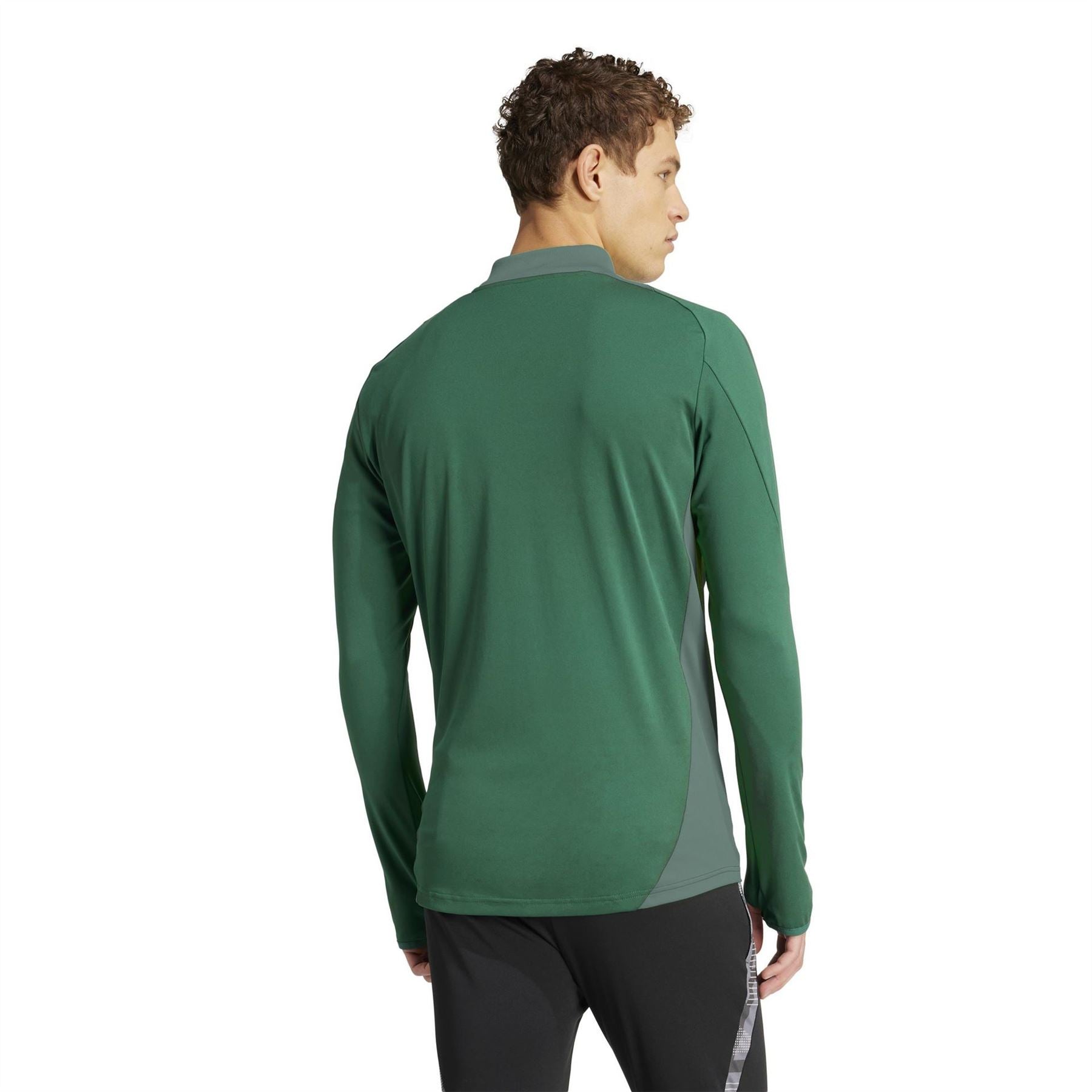 adidas Tiro24 Zip Neck Band Collar Long Sleeve Athletic Top