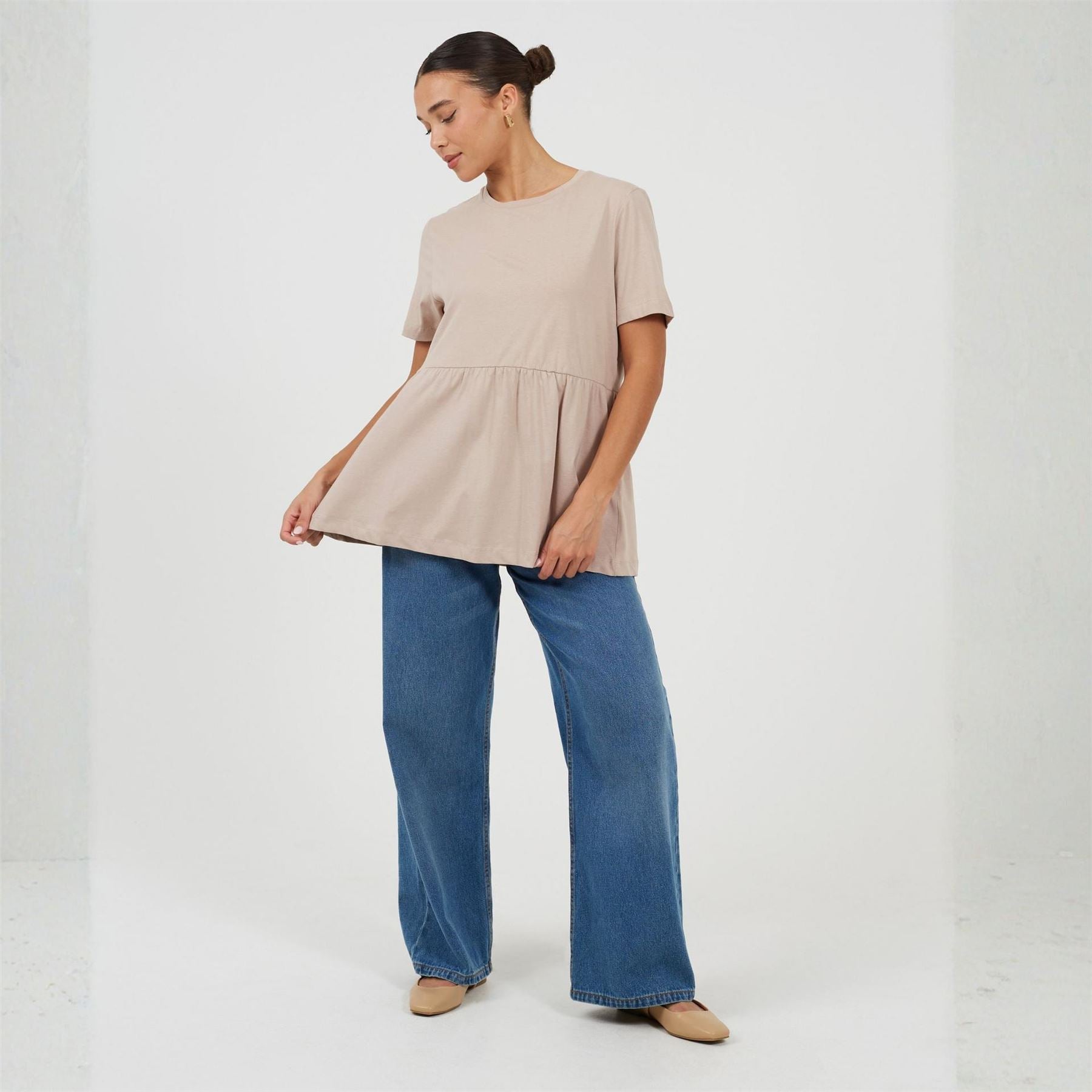 Brave Soul Crew Neck Short Sleeve Swing T-Shirt