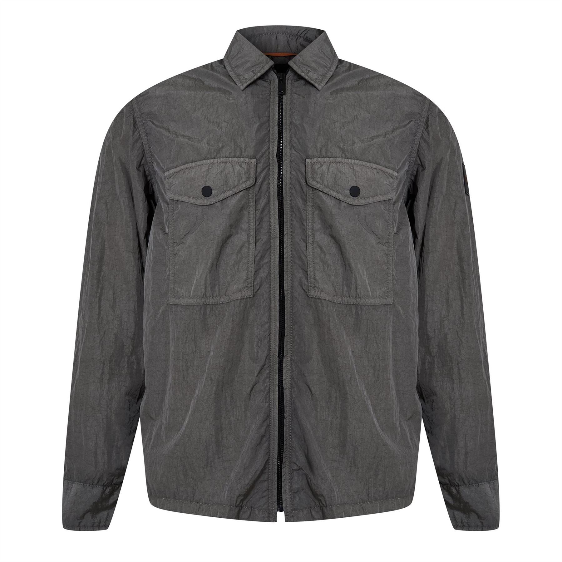 Boss  Orange Zip Long Sleeve Overshirt