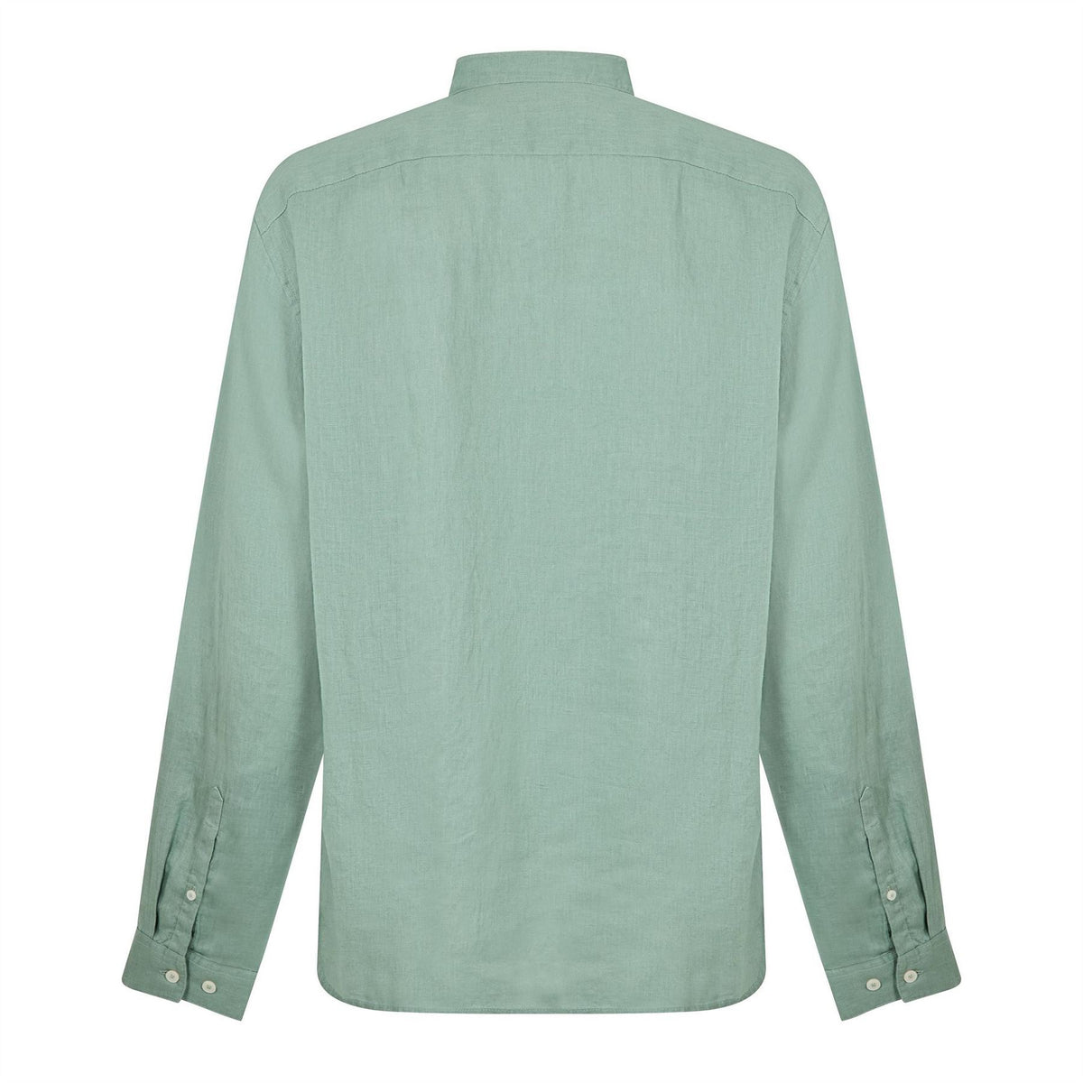 Timberland Linen Korean Collar Long Sleeve Oxford Shirt