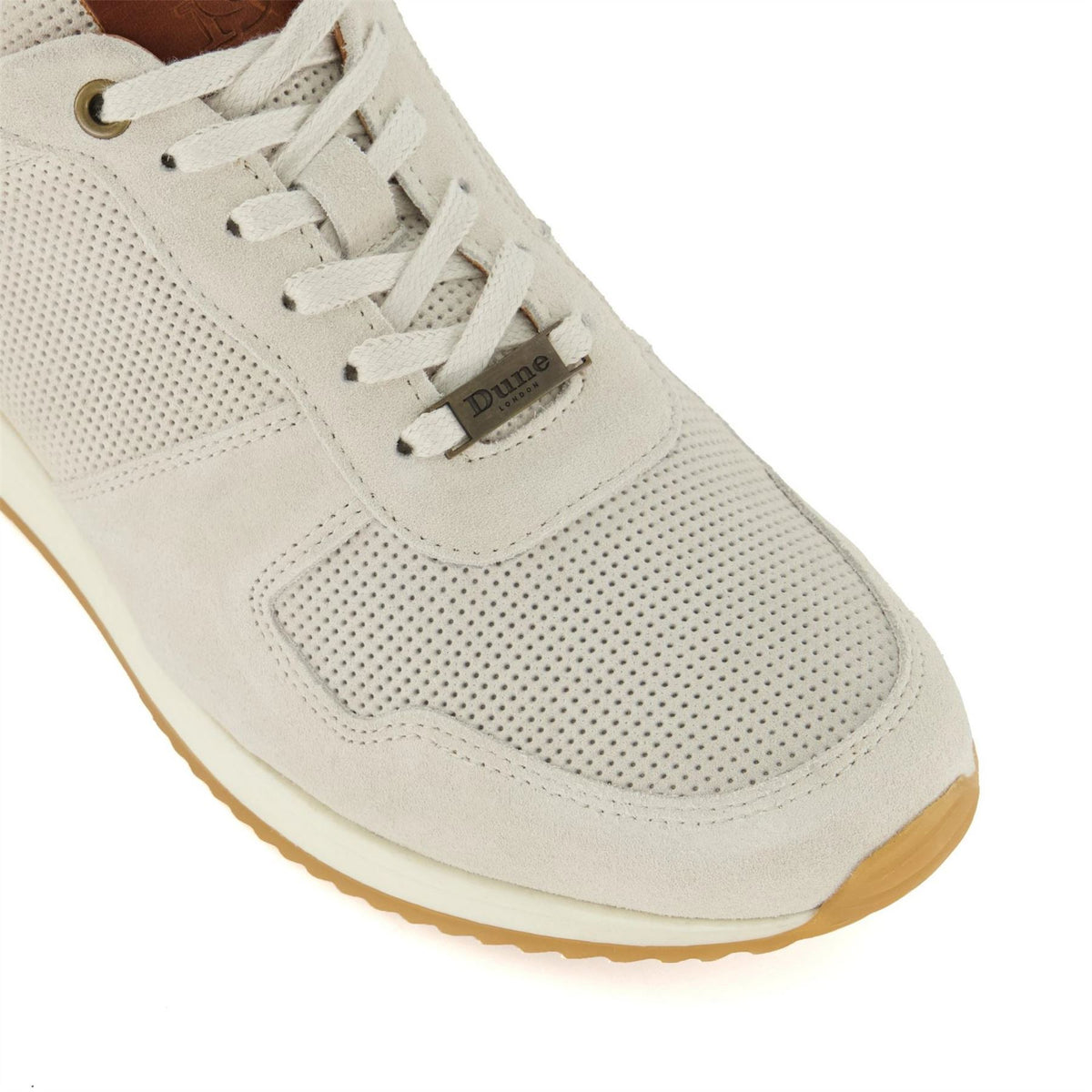 Dune London Trilogy Textured Lace-Up Trainers