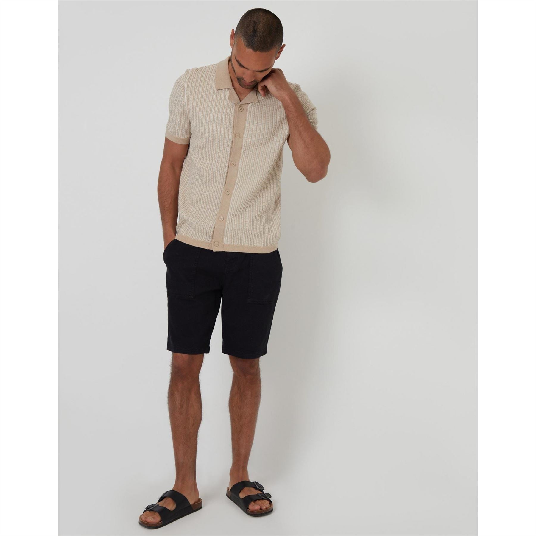 Threadbare Ryeland Collared Neck Short Sleeve Shirt