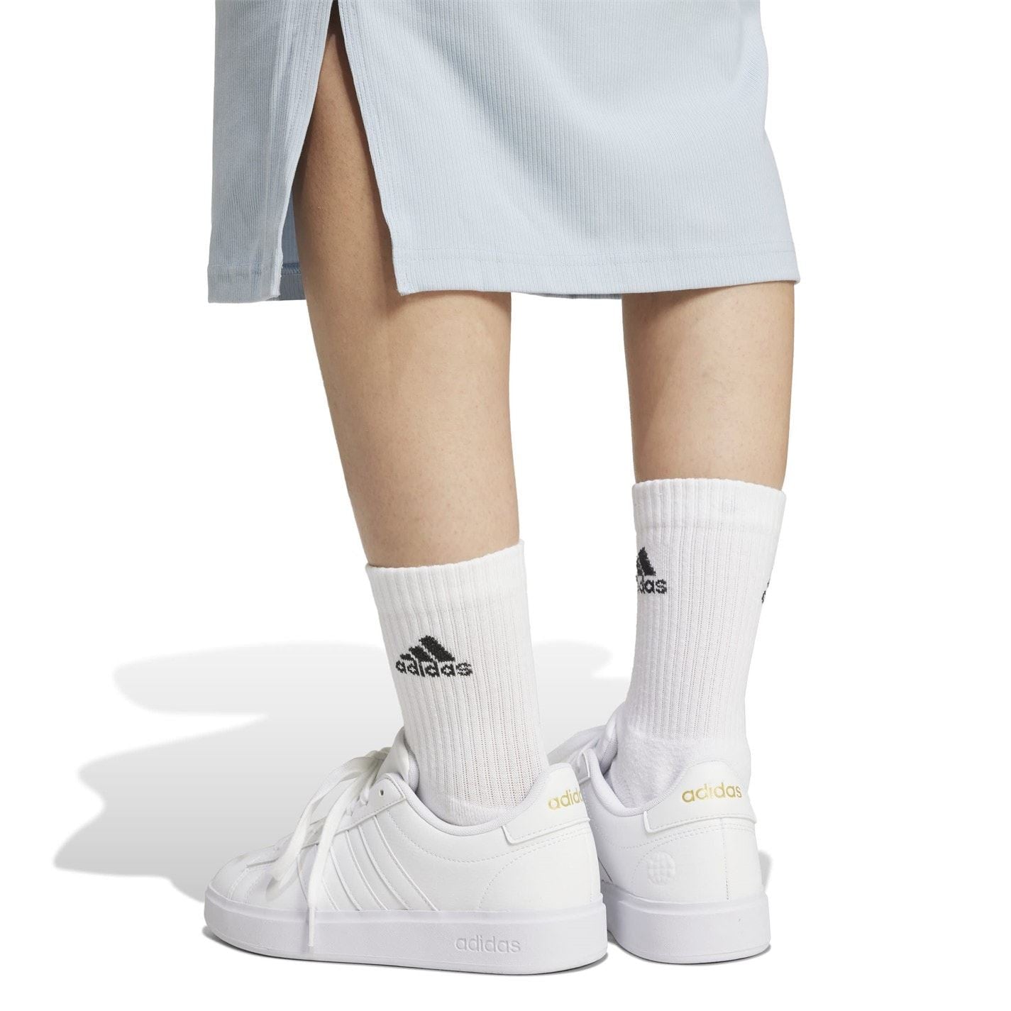 adidas All Szn Rib Fitted Midi Dress