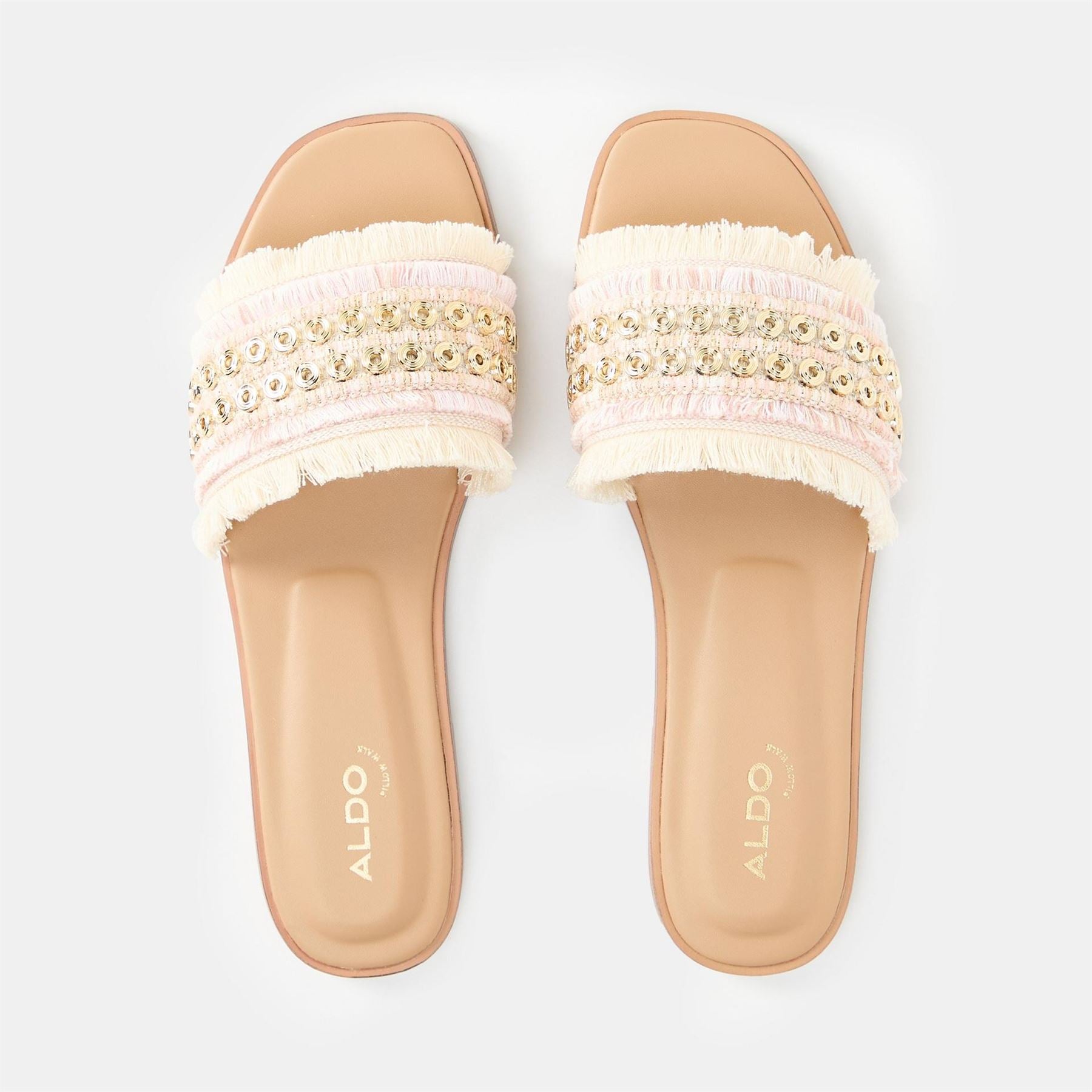 Aldo Flat Heel Open Toe Slide Sandals