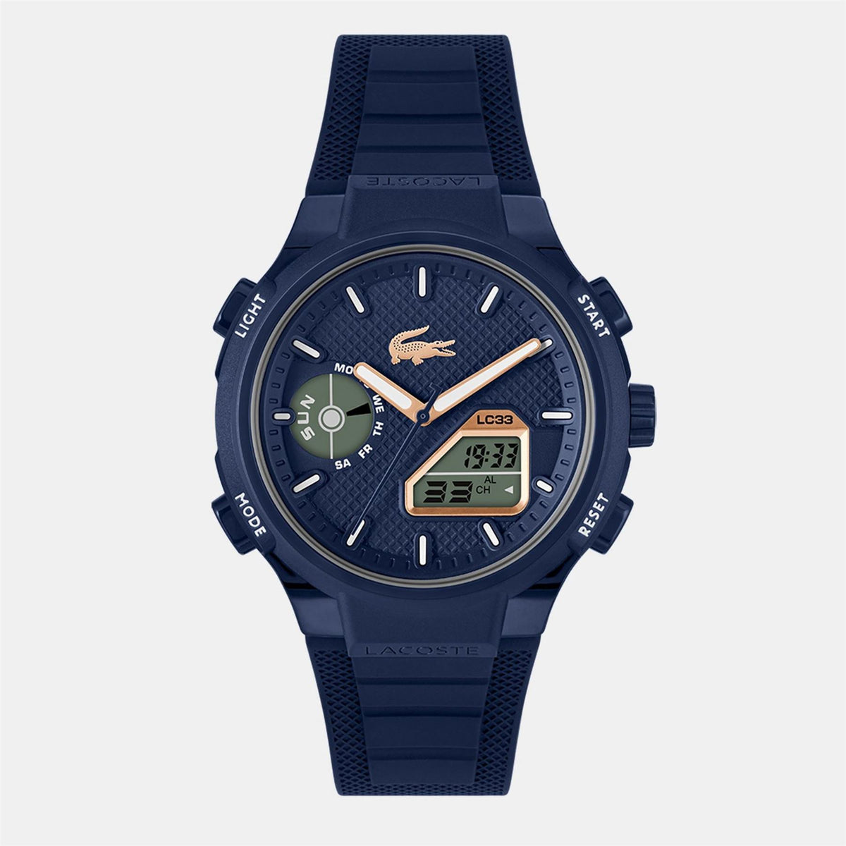 Lacoste Watches Mens Lc33 Silicone Strap Watch