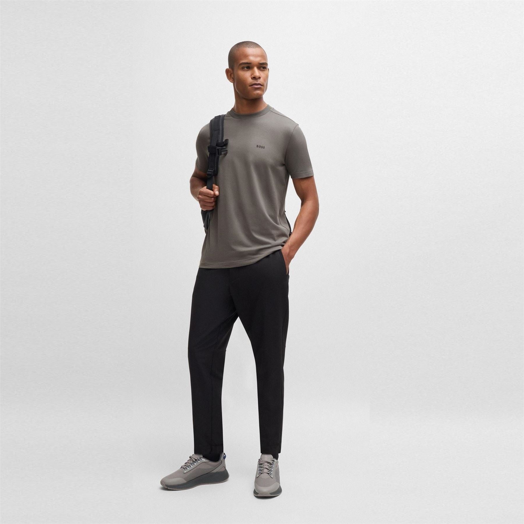 Boss BOSS GREEN T Shirt with Logo Design Stretch Cotton