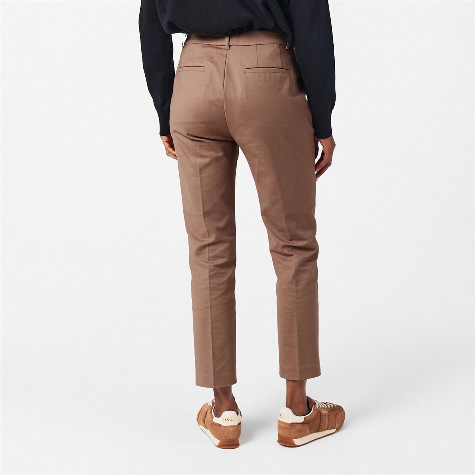 Lauren by Ralph Lauren Lakythia Real Leather Straight Leg Trousers