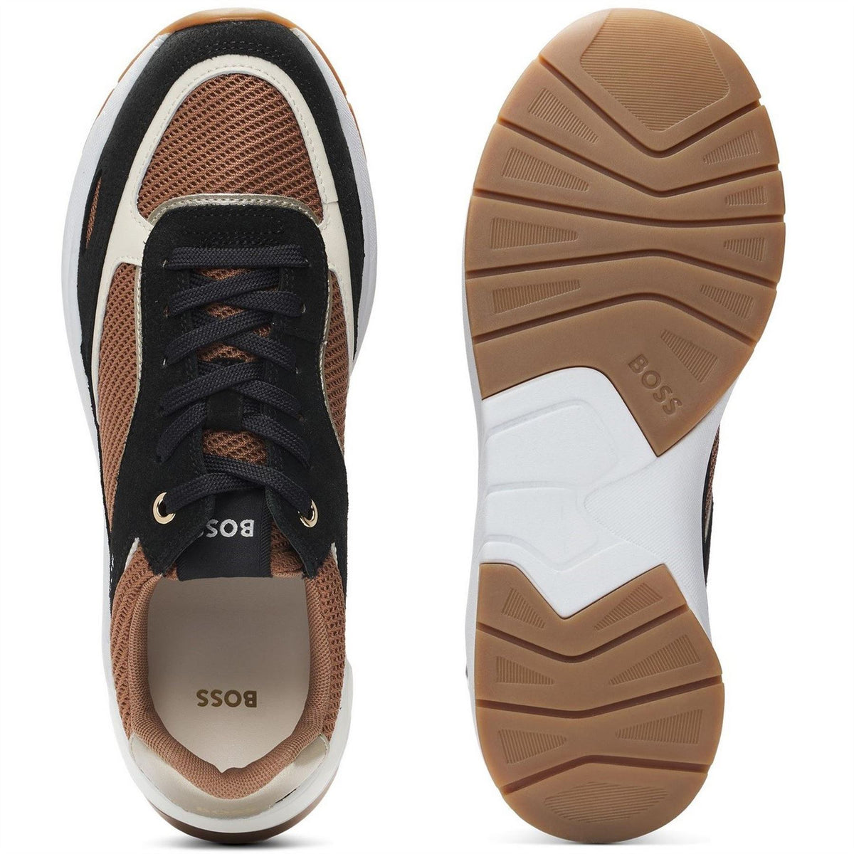 Boss Skylar Low Top Round Toe Flat Heel Trainers