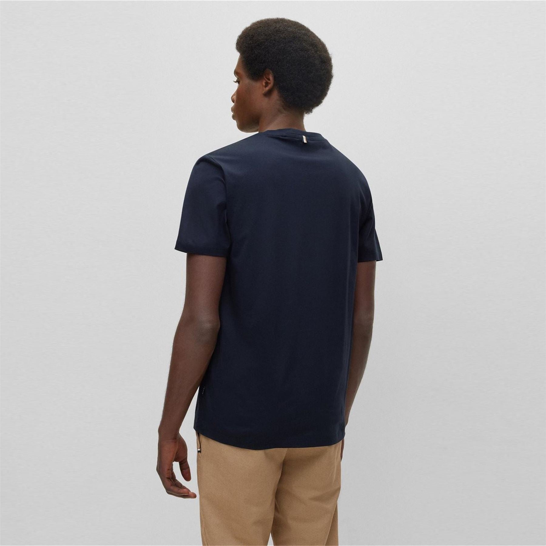 Boss Tessler 150 Black Cotton Short Sleeve Slim Fit T-Shirt