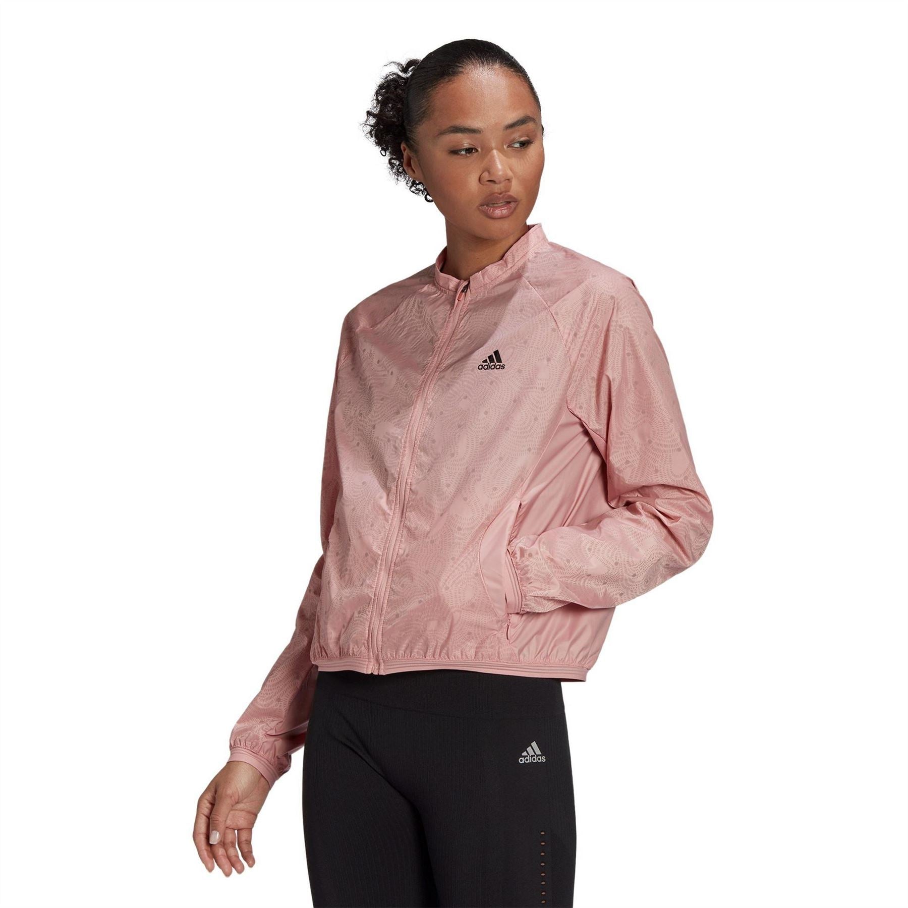 adidas Water Resistant Long Sleeve Performance Running Jacket