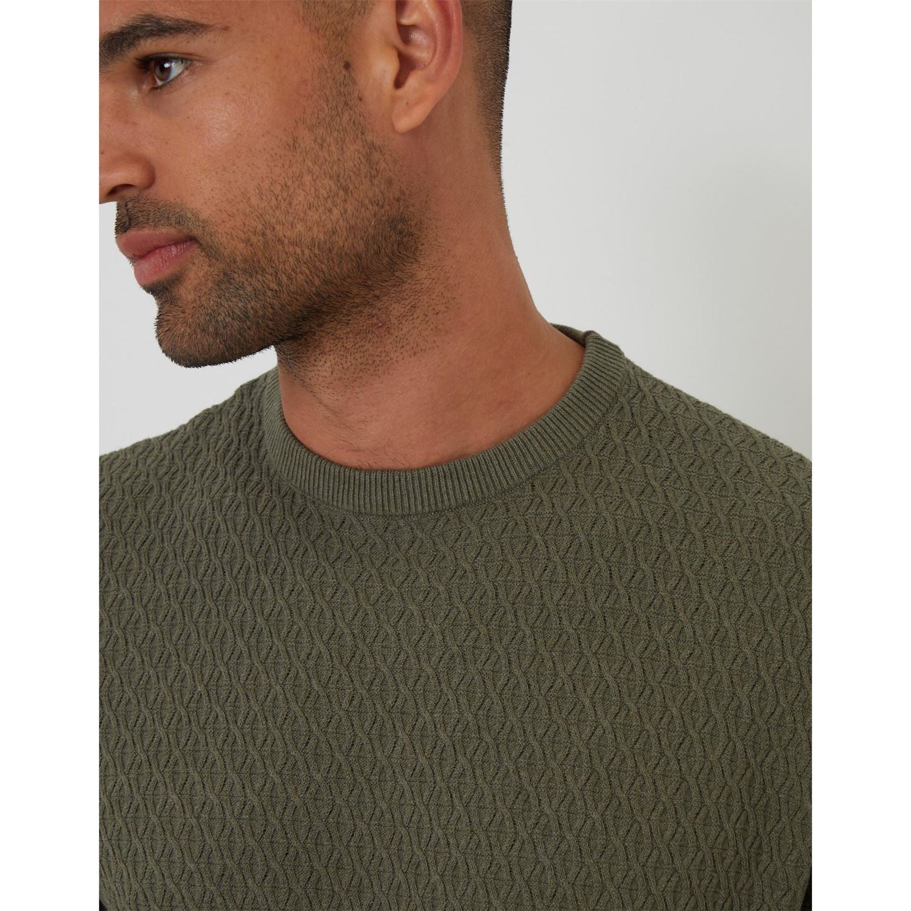 Threadbare Crew Neck Ribbed Collar Short Sleeve T-Shirt