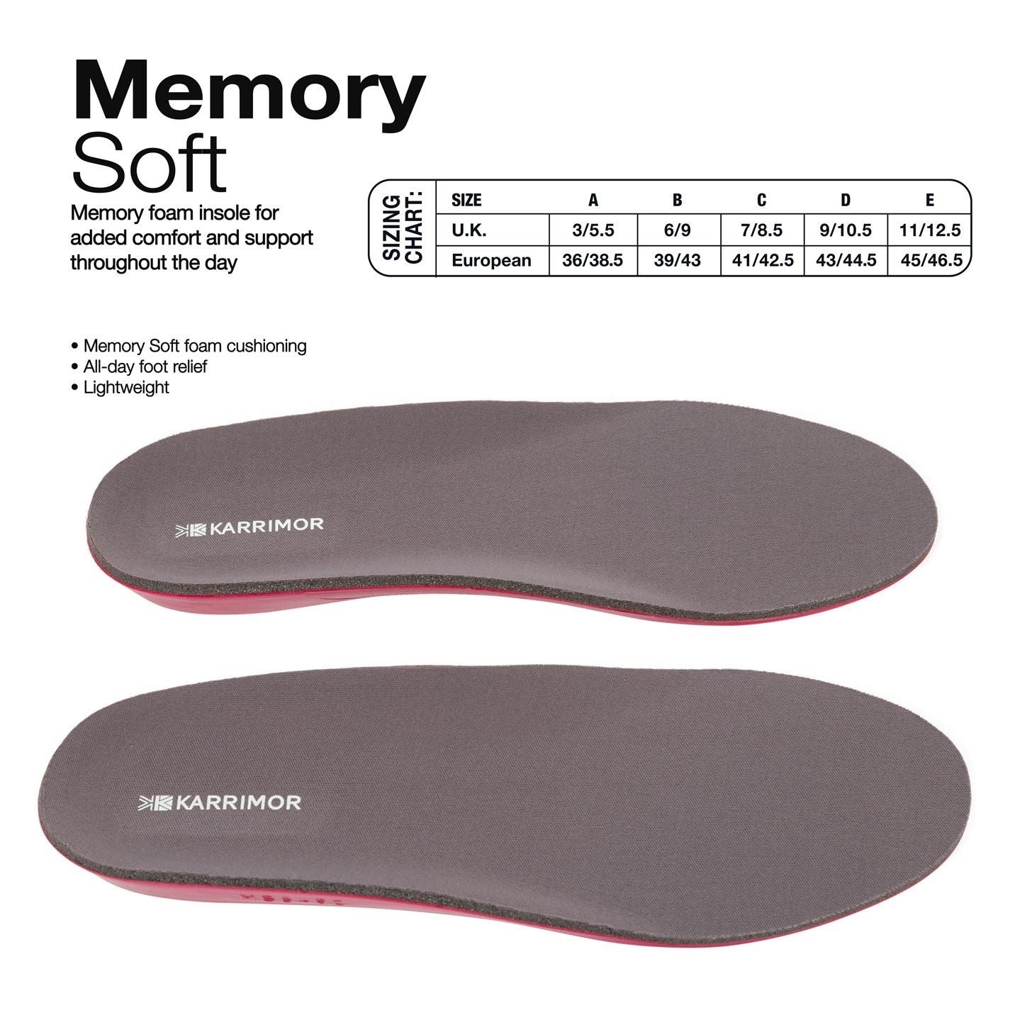 Karrimor Womens Memory Foam Insole