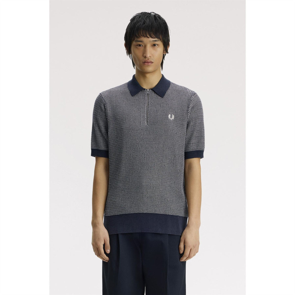 Fred Perry Txtrd Knt Sszip