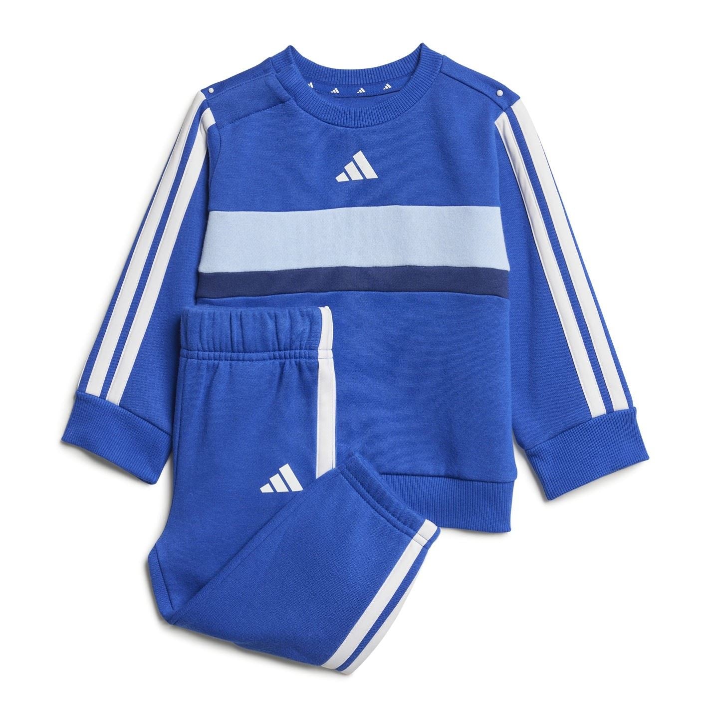 adidas Tiberio 3 Stripes Colorblock Fleece Track Suit Infants