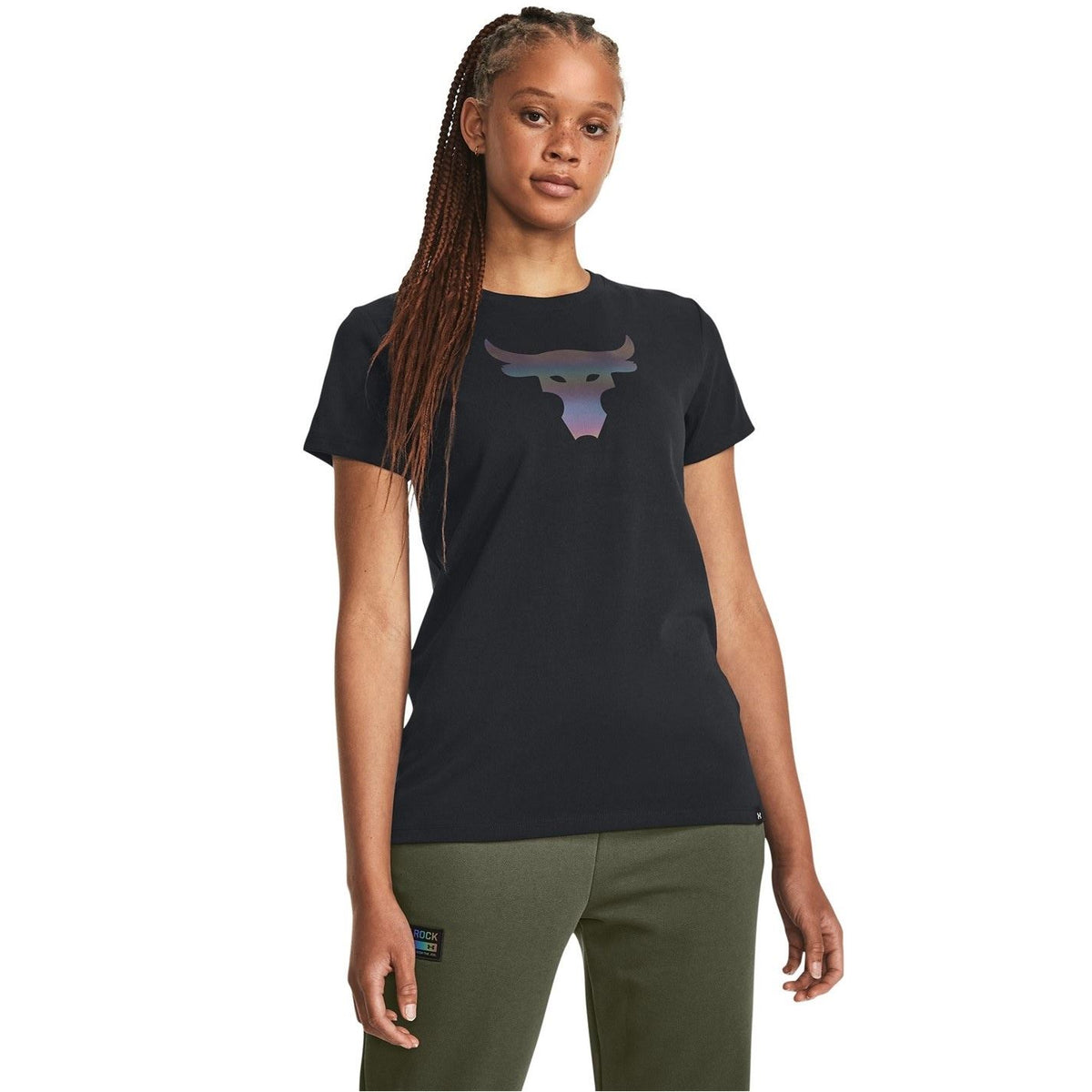 Under Armour Womens Armour Pjt Rck Nght Shft Ss Hw Q4 Gym Top