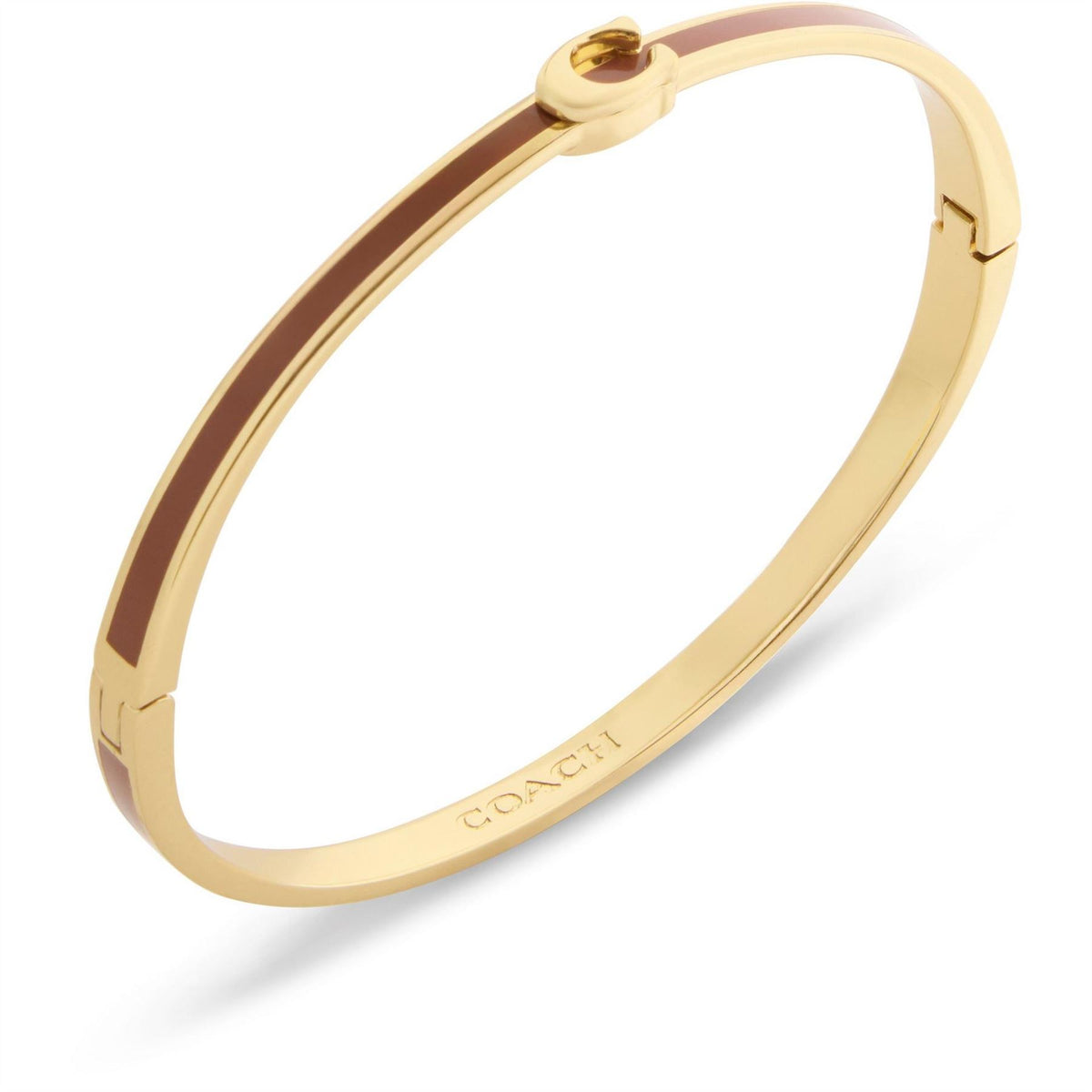 Coach Engraved Logo Bangle