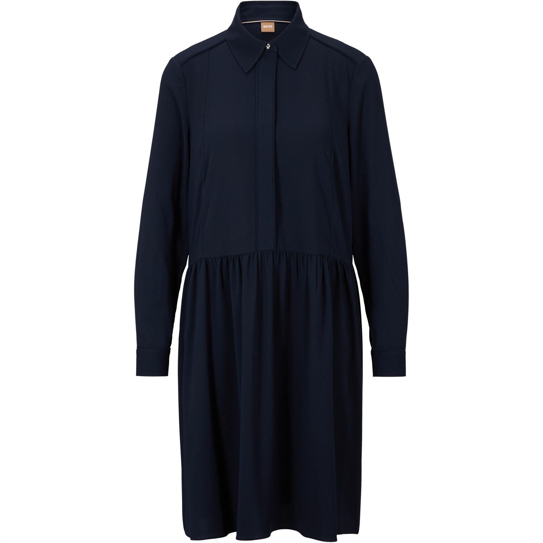 Boss Divenala Long Sleeve Knee Length Shirt Dress