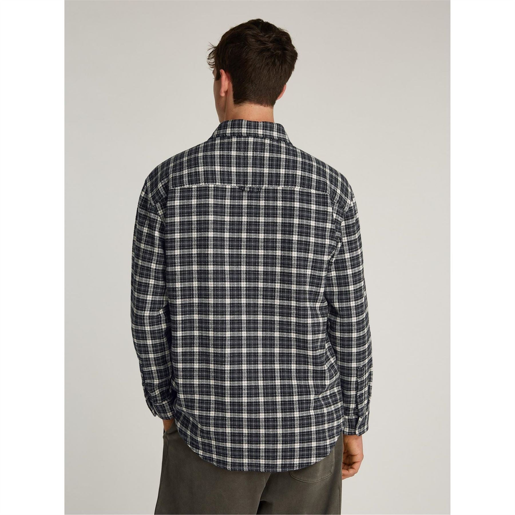 Tommy Jeans Badge Flannel Long Sleeve Patterned Shirt