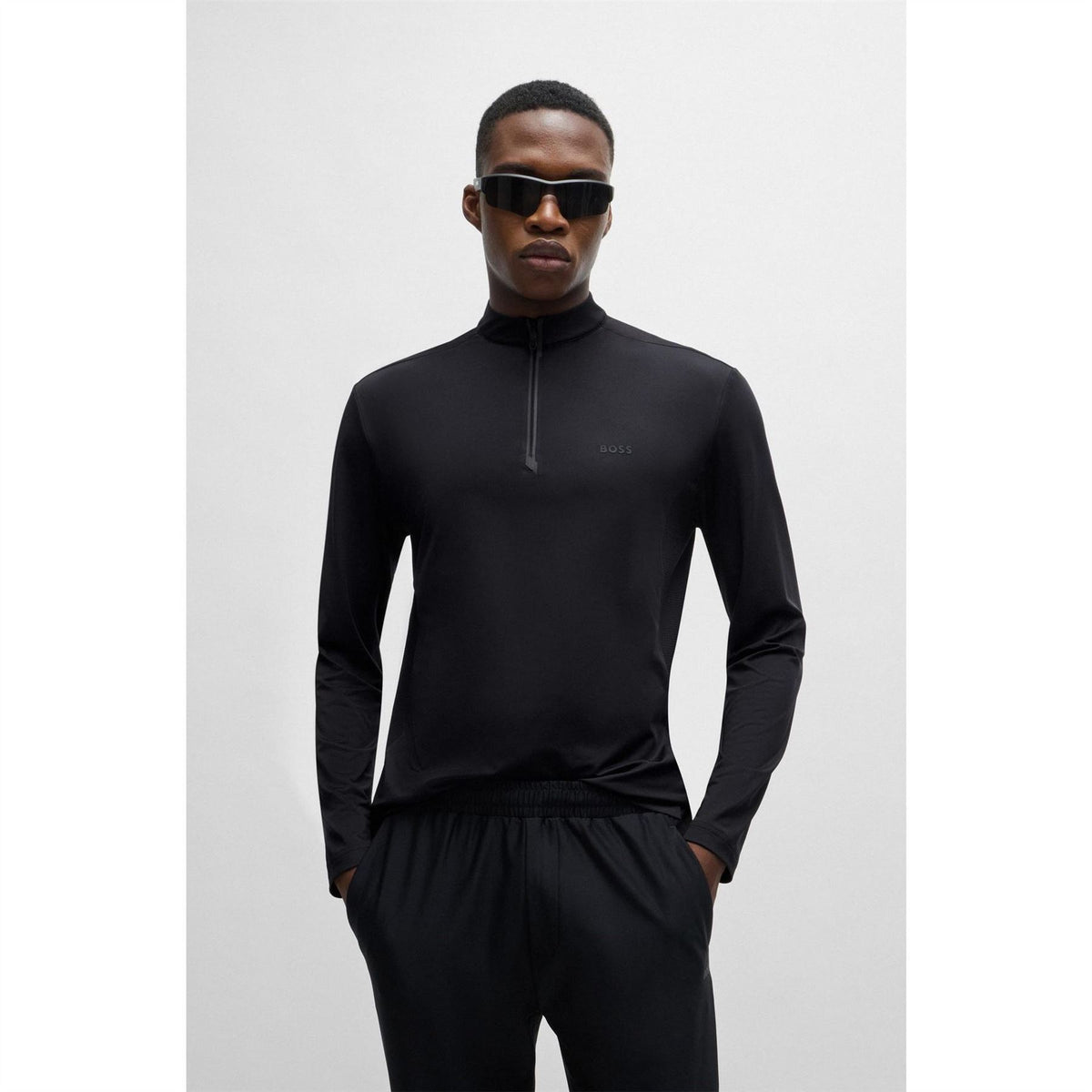 Boss Reflective Log Polo Shirt With Decorative Branding