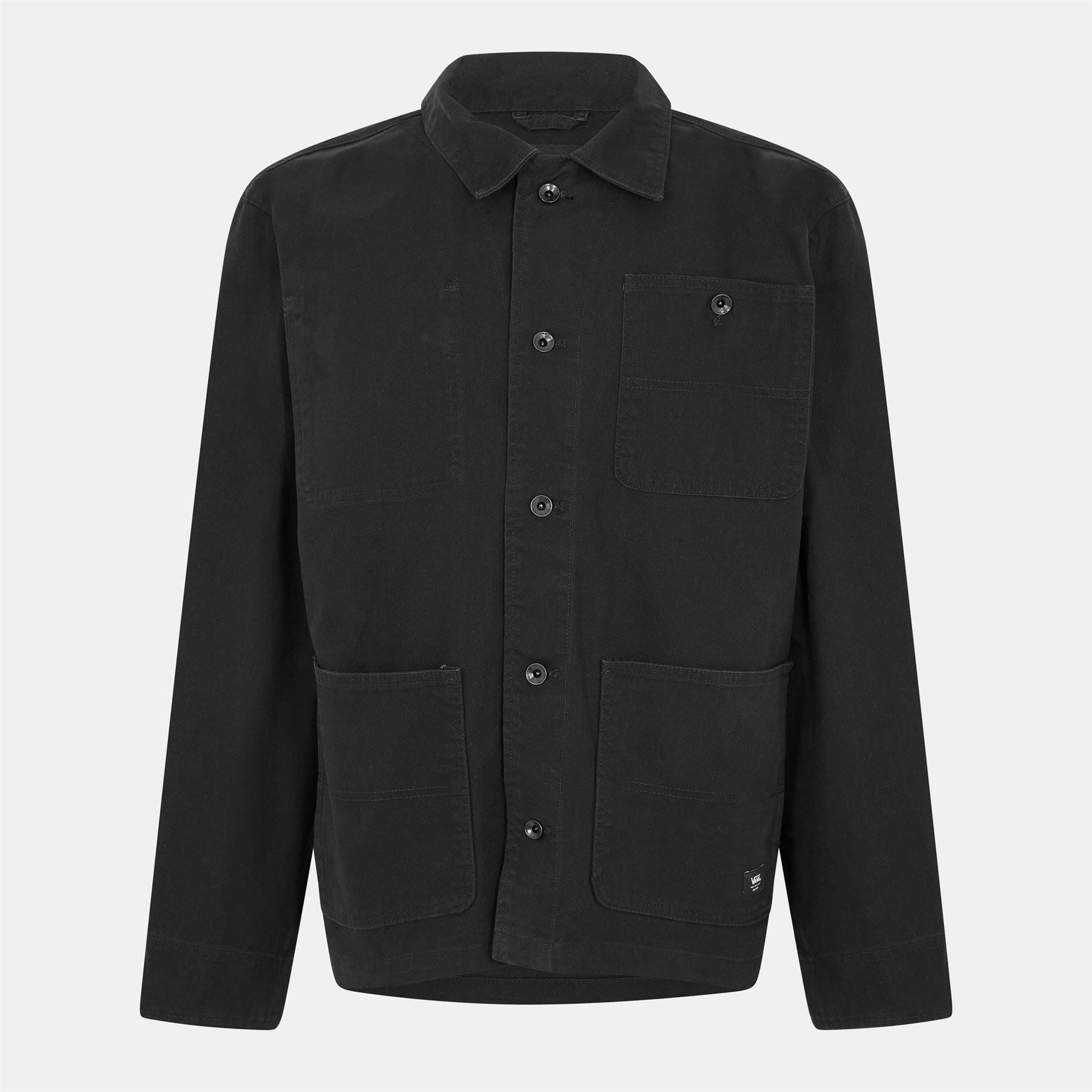Vans London Solid Patterned Field Jacket with Chest Pocket