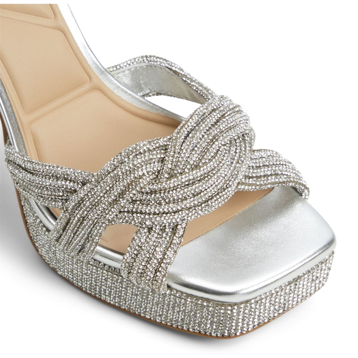 Aldo High Heel Metallic Open Toe Sandals