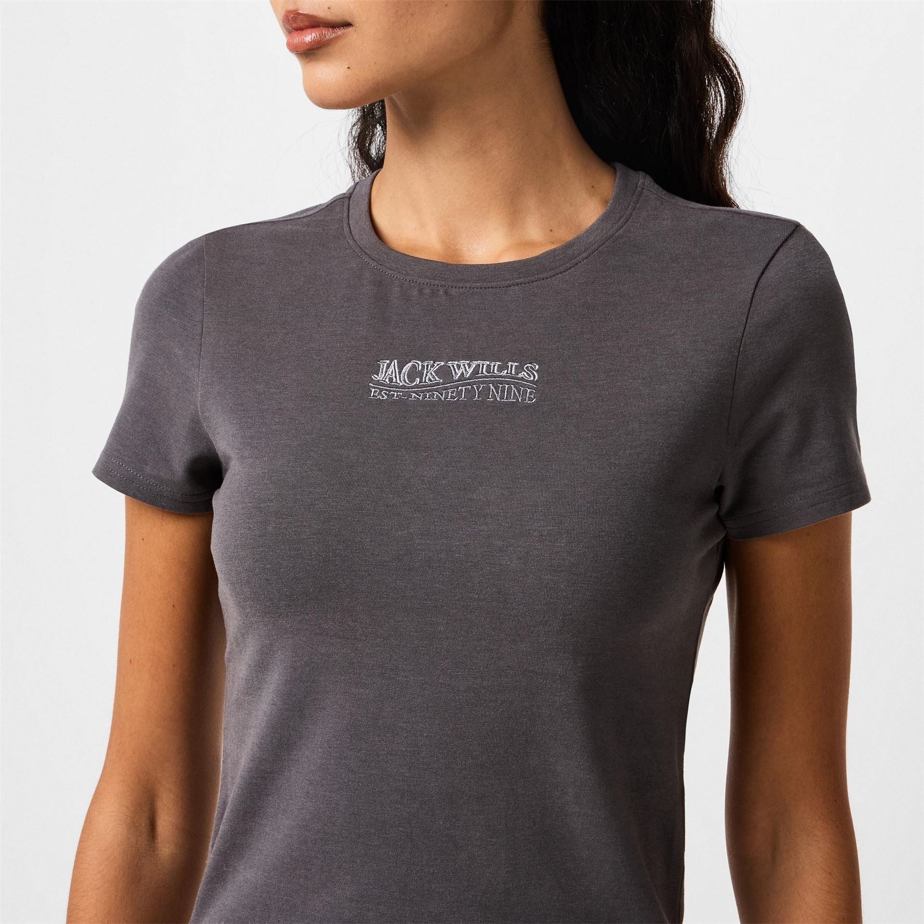 Jack Wills Graphic Cropped Slim Fit T-Shirt