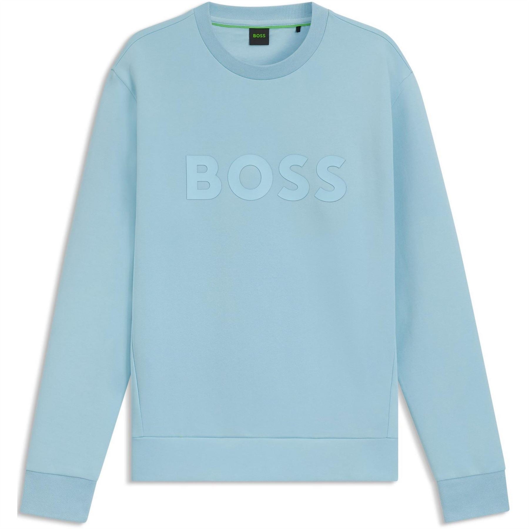 Boss Salbo Stretch Cotton Logo Sweatshirt, Signature Branding
