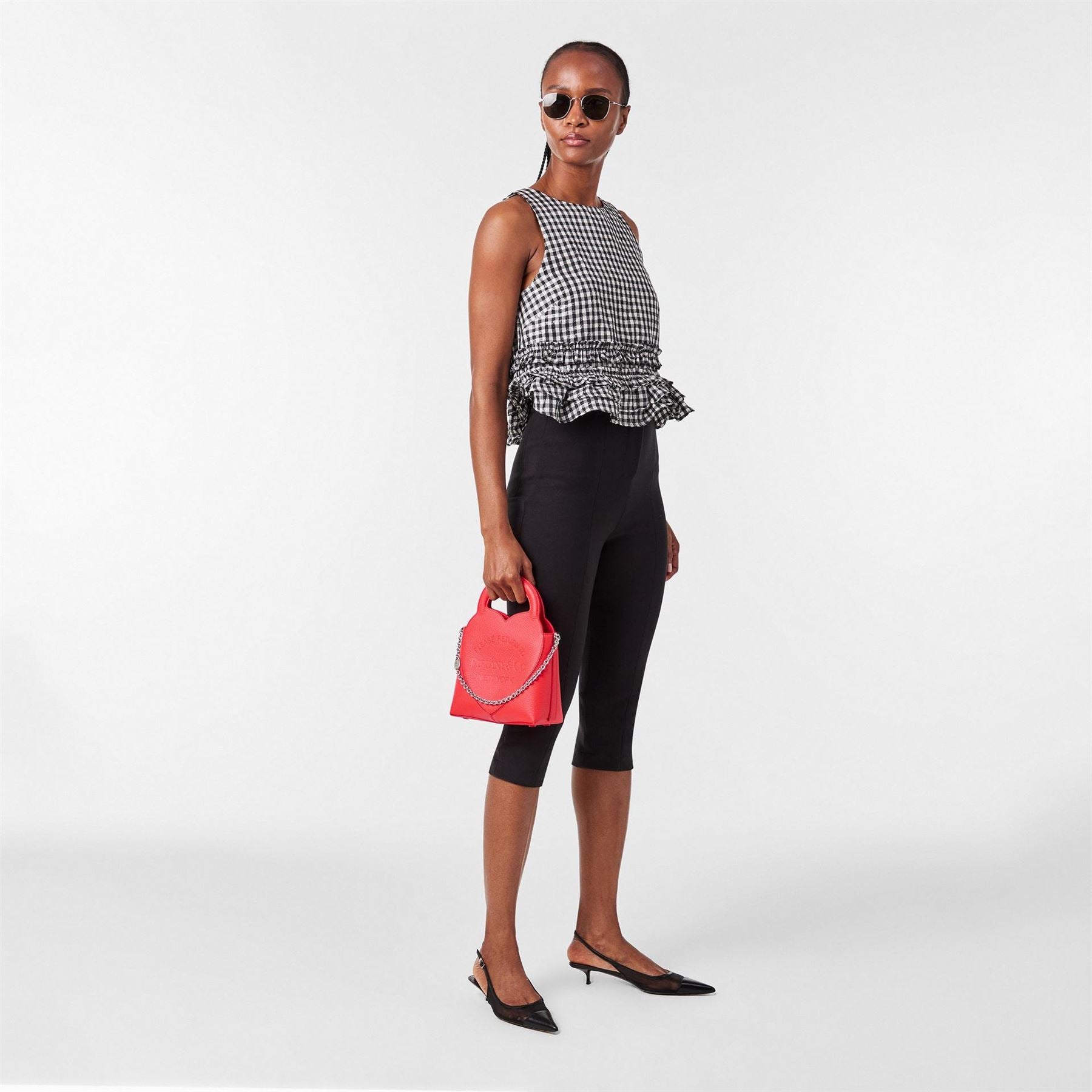 Tiffany Hibiscus Tote Bag with Chain