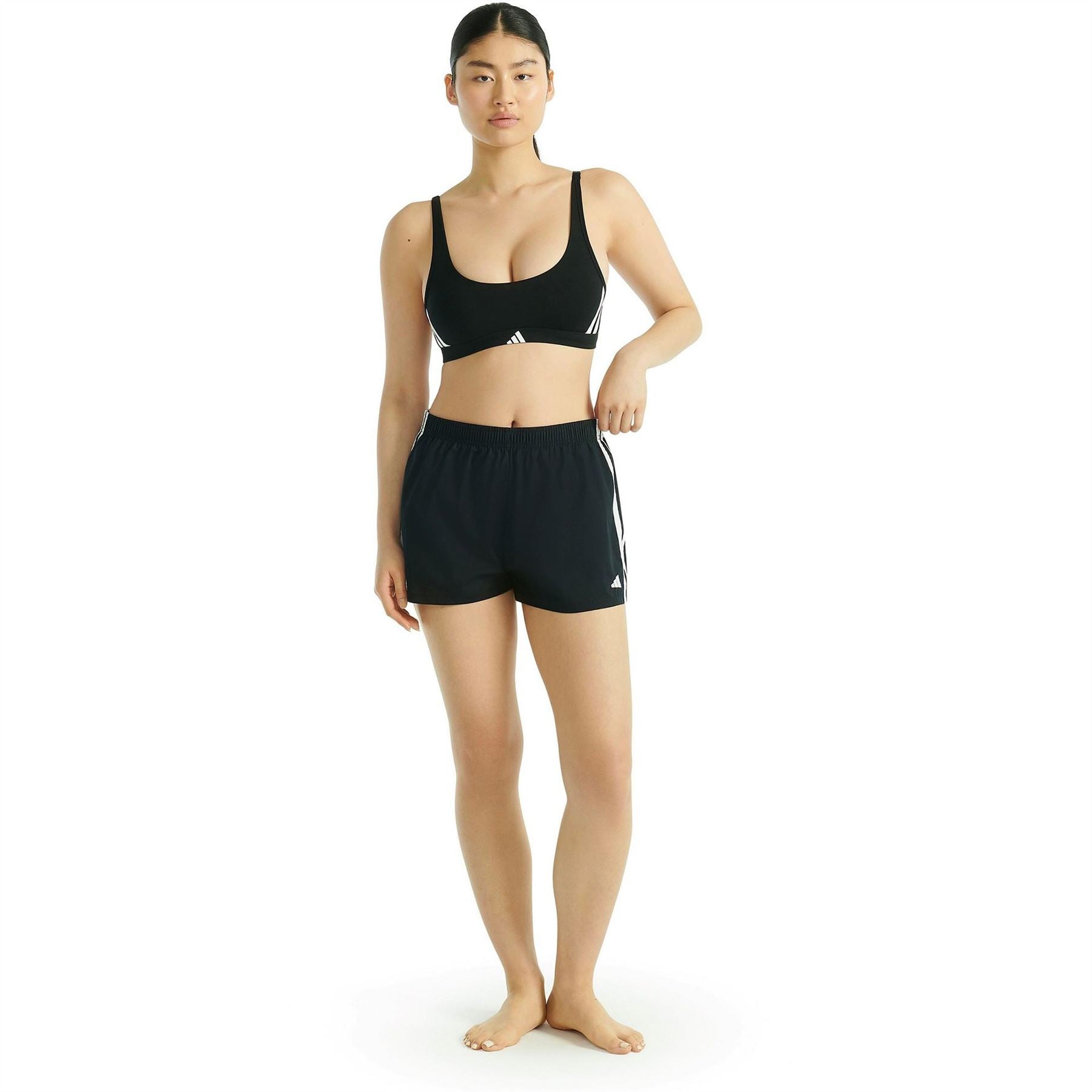 adidas Active Essentials Cotton 3 Stripes Scoop Bralette