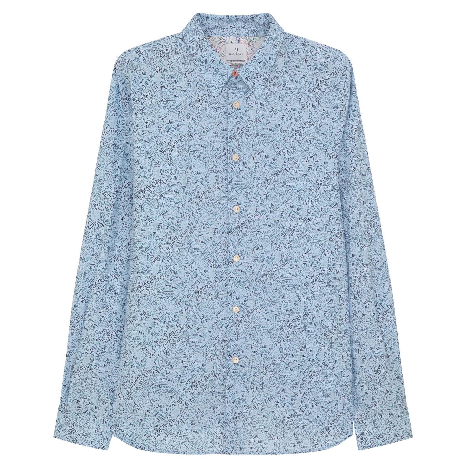 PS Paul Smith Long Sleeve Patterned Tailored Fit Shirt
