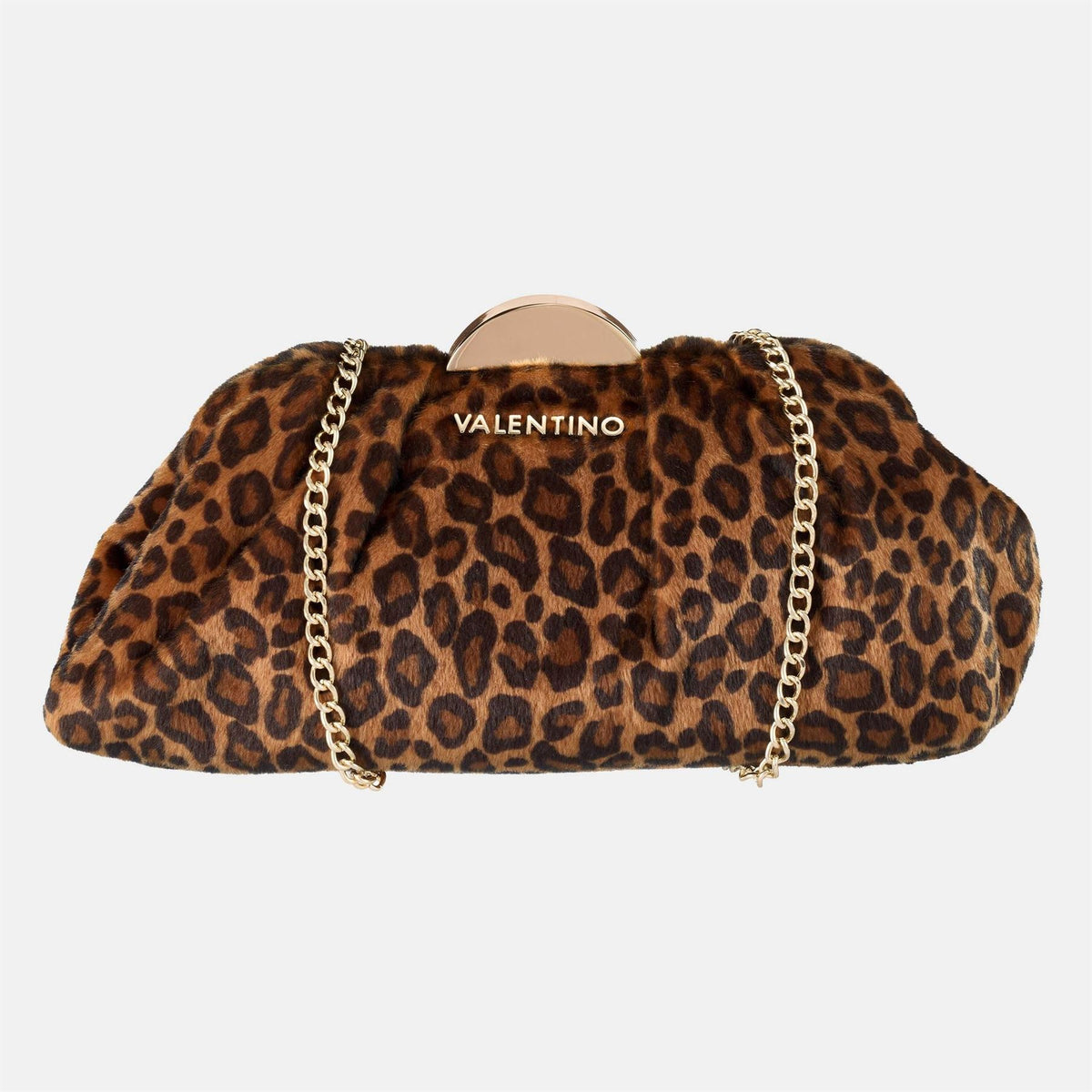 Valentino Iside Faux Fur Clutch Bag