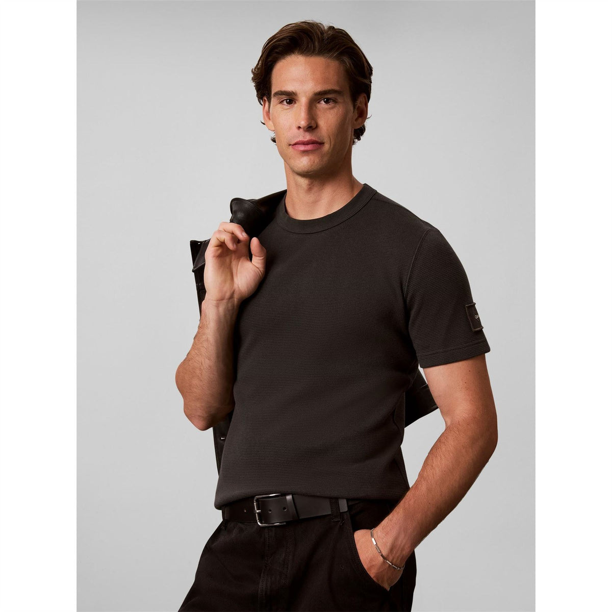 Calvin Klein Jeans Waffle Badge Cotton T-Shirt
