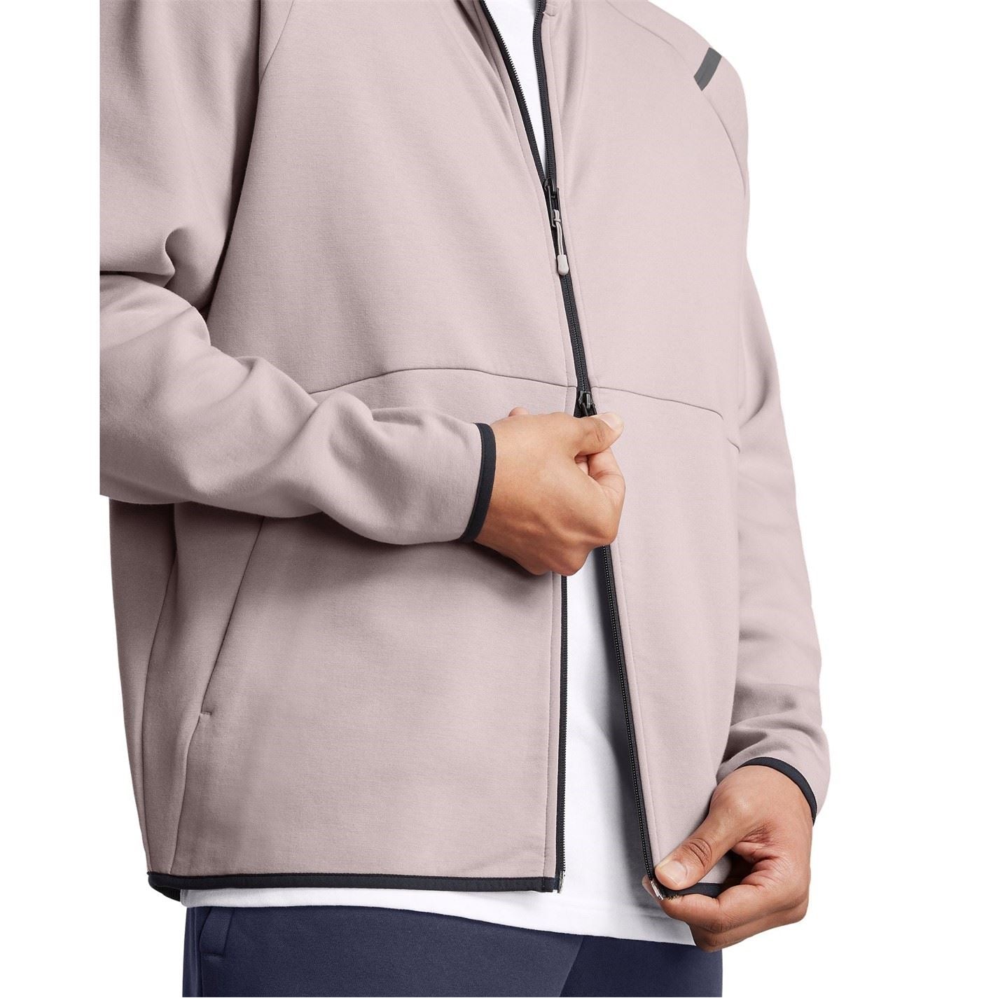 Under Armour Solid Patterned Fleece Jacket