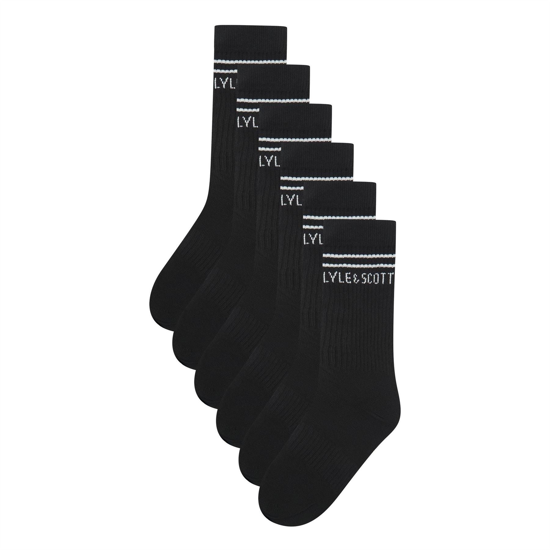 Lyle and Scott 6pk Crew Socks