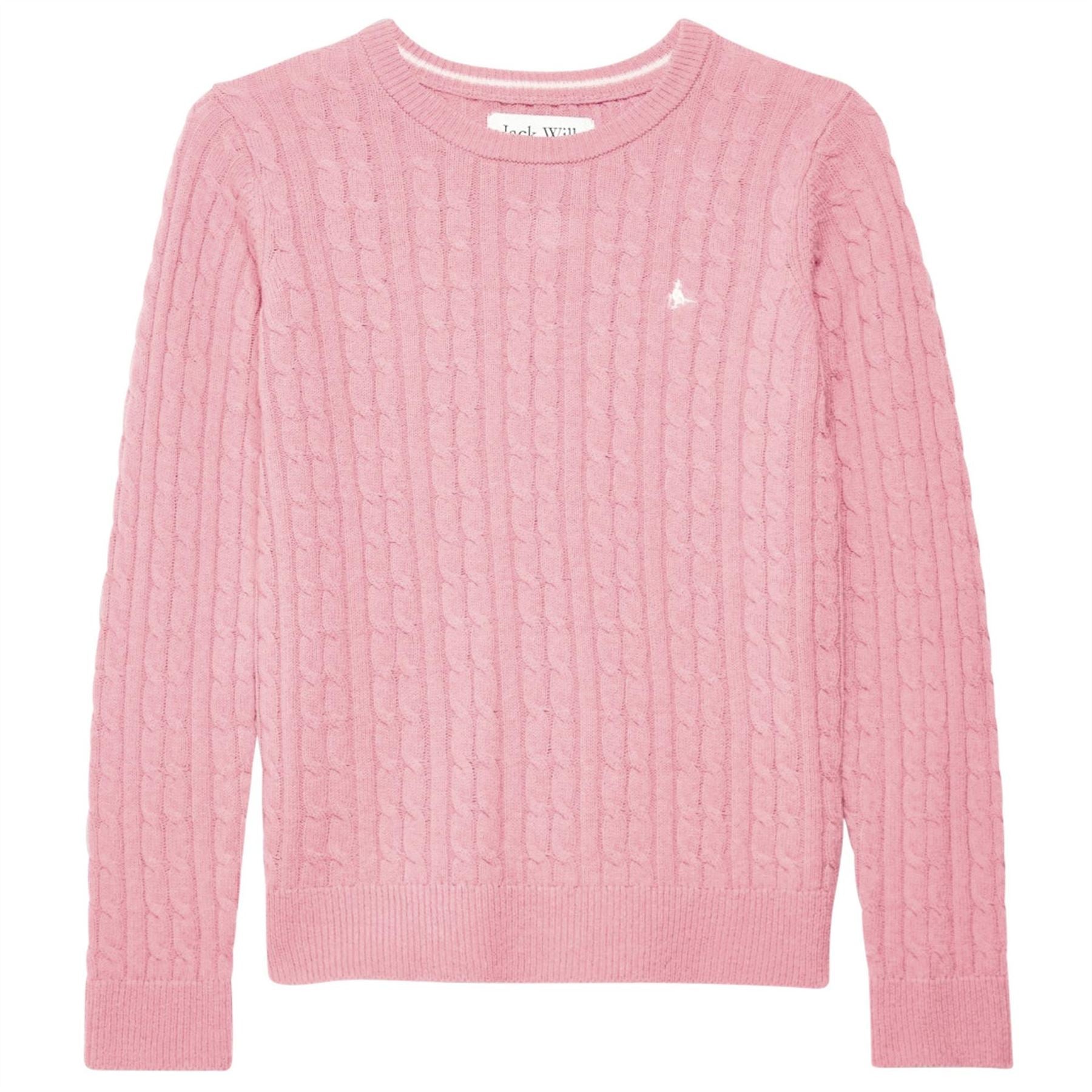 Jack Wills Womens Tinsbury Merino Wool Blend Cable Knitted Jumper