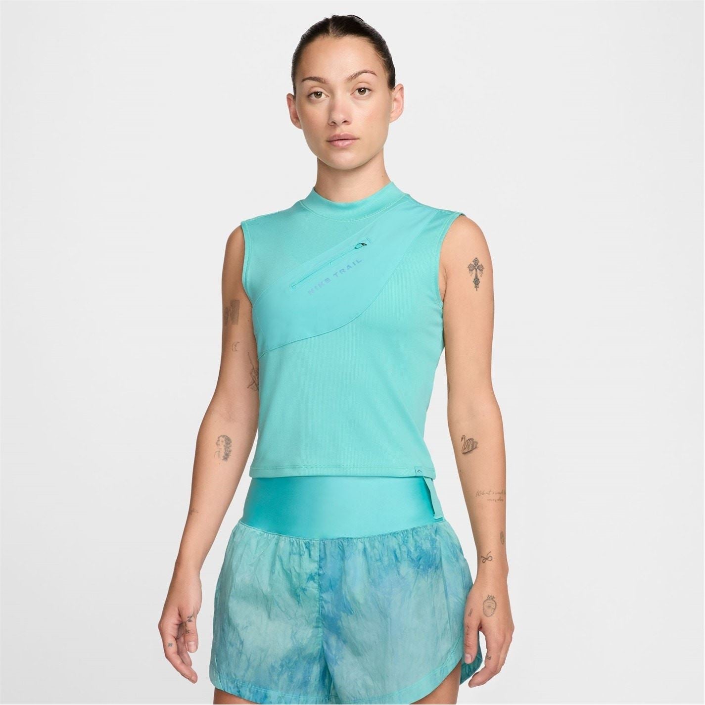 Nike Womens Trail Dri Fit Storage Running Tank Top Vest
