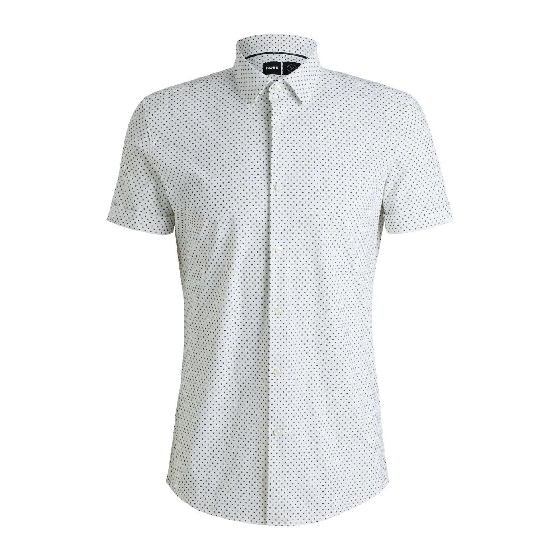 Boss Oxford Short Sleeve Collared Neck Shirt