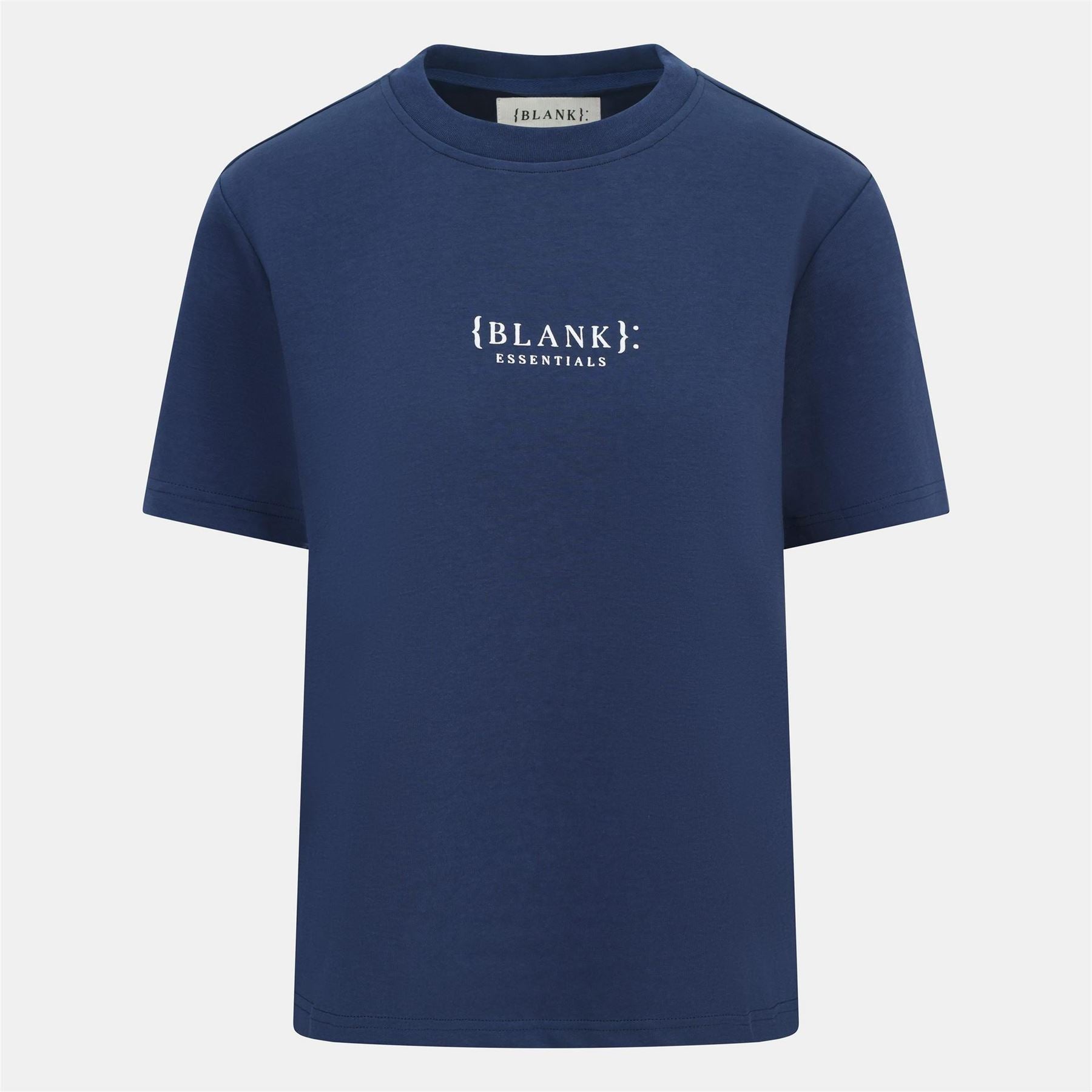 Blank Essentials Embroidered Text Graphic Crew Neck Short Sleeve Boyfriend T-Shirt