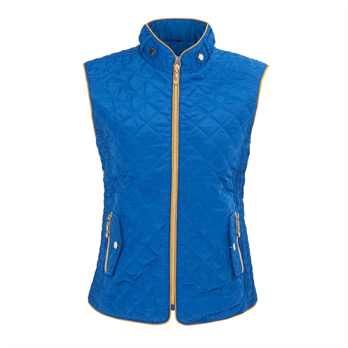 Miso Stand Collar Full Zip Hip Length Gilet