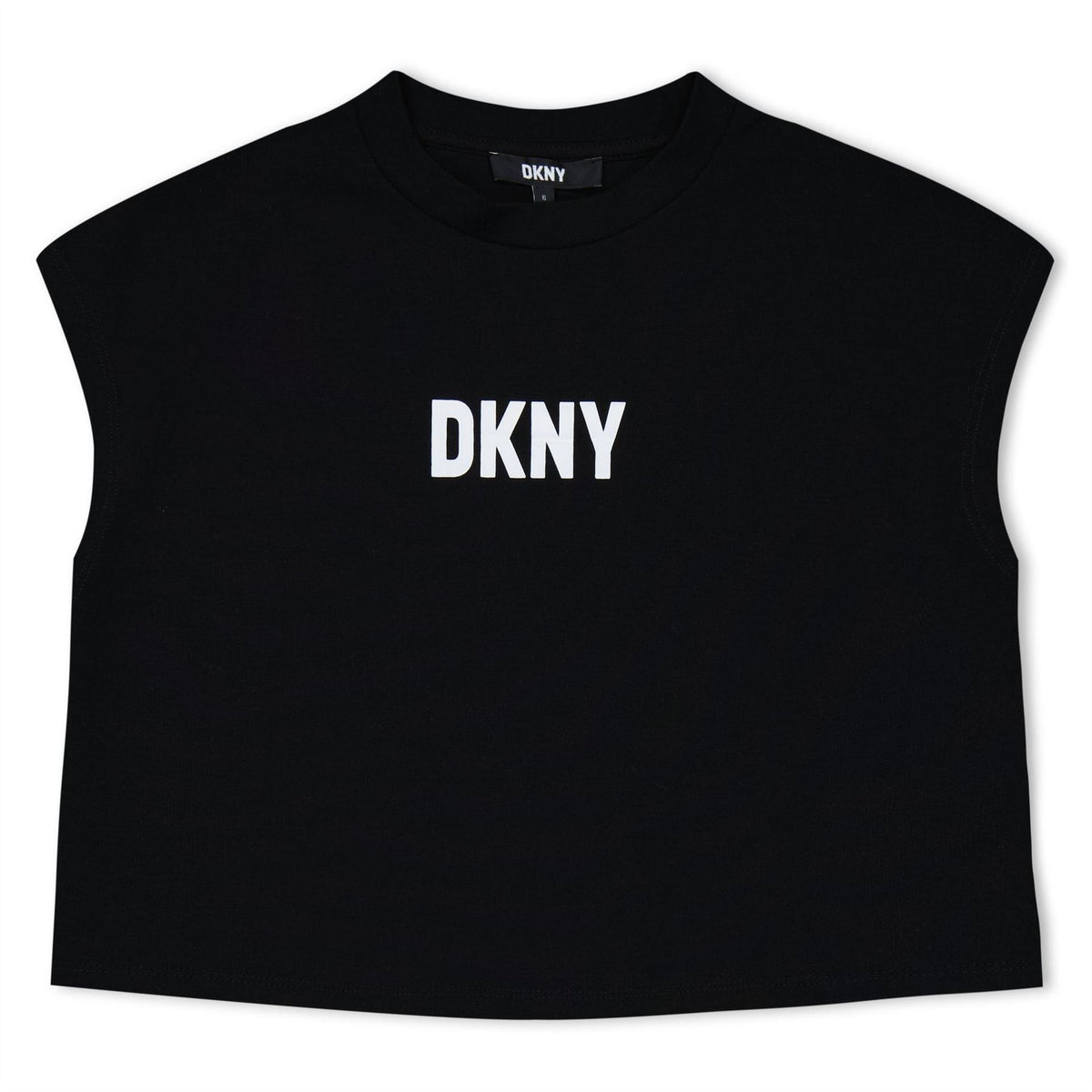 DKNY Cropped Crew Neck Regular Fit T-Shirt