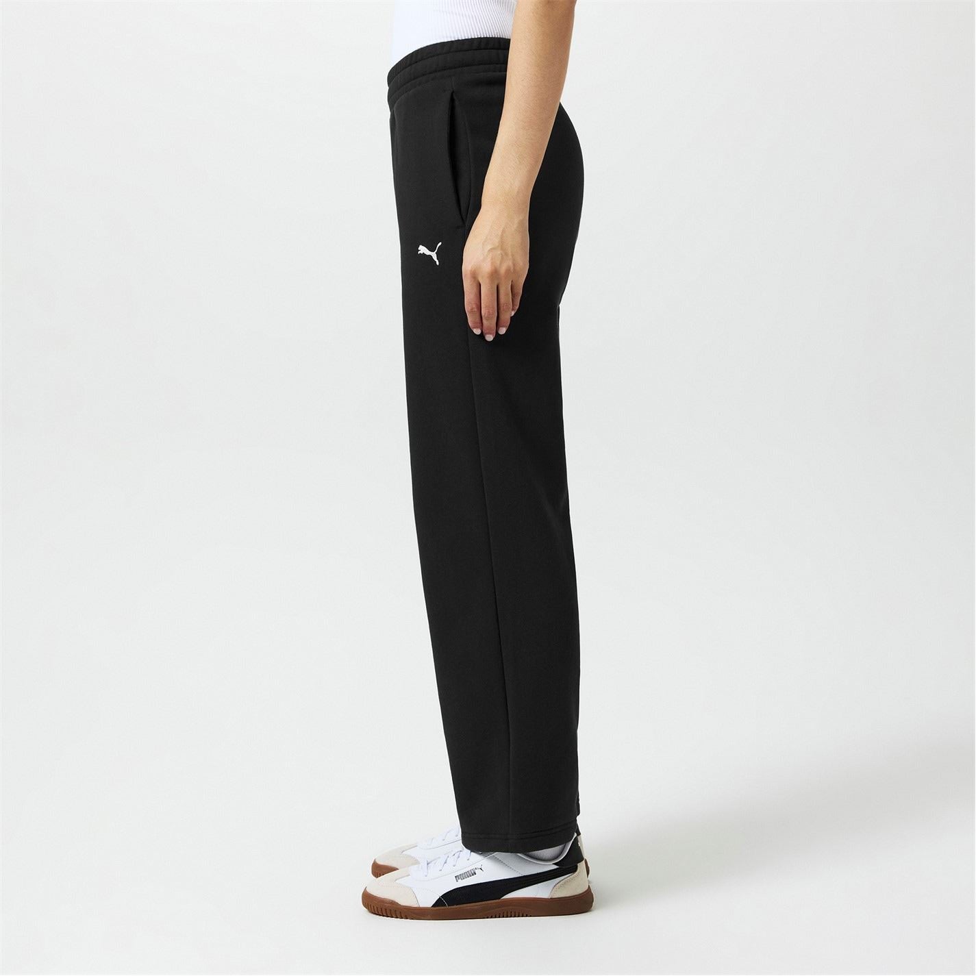 Puma Womens Single Cat Wide Leg Joggers