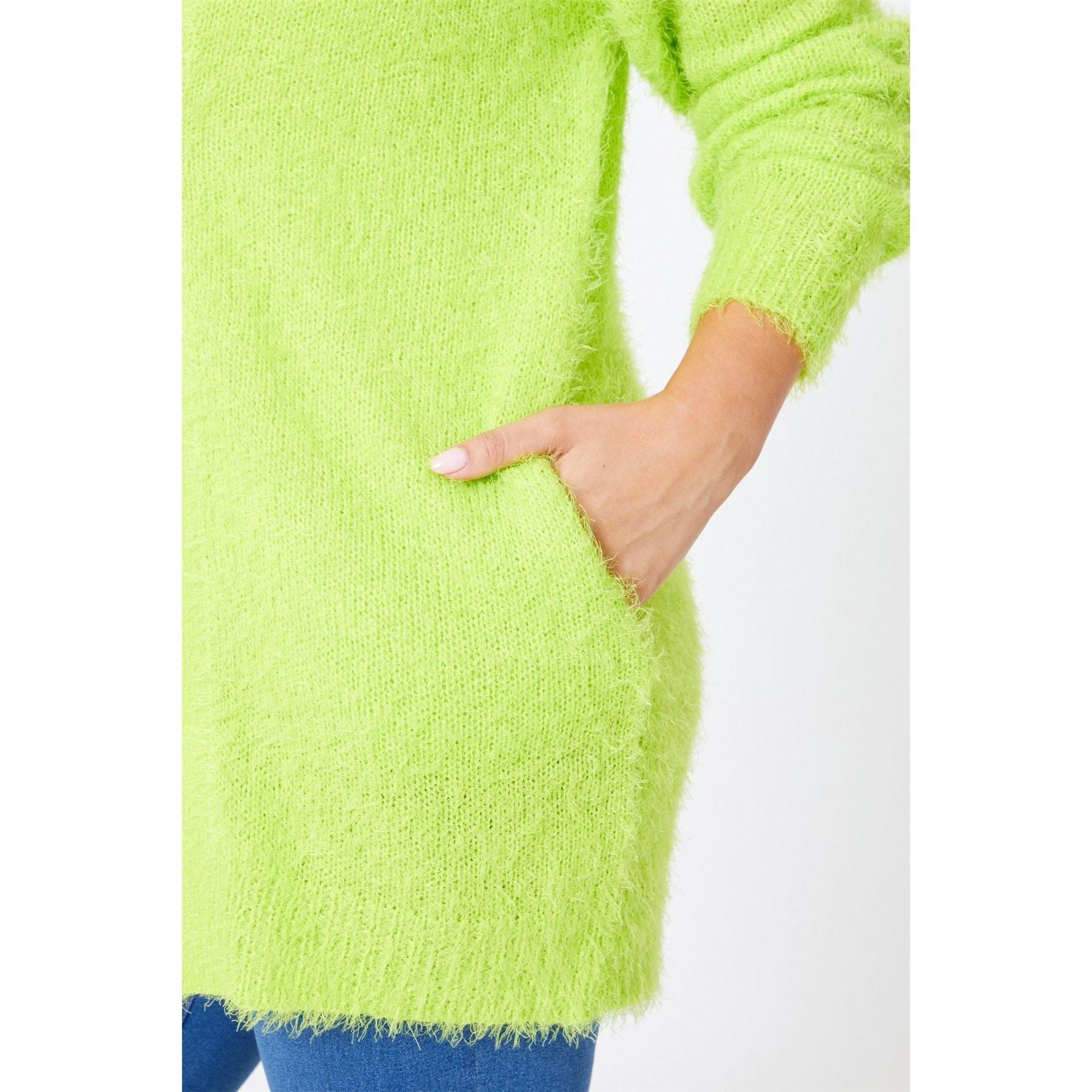 Be You Fluffy V Neck Long Sleeve Sweater